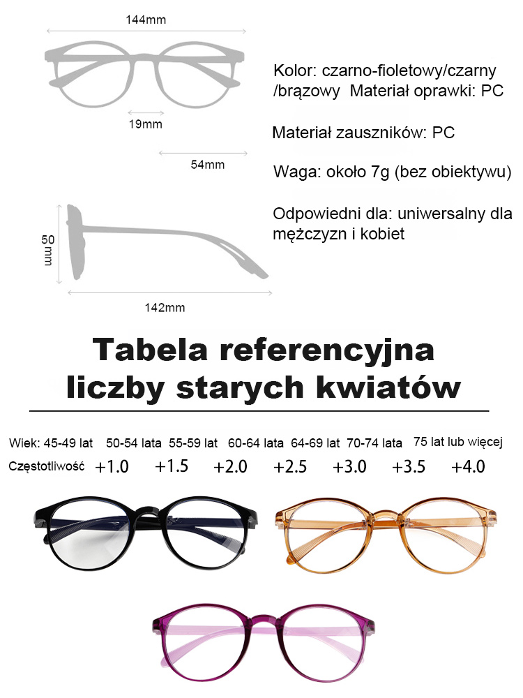 🌟Składane super lekkie modne stare oczy– Zobacz Świat Wyraźniej– Zmniejszające Zmęczenie Oczu🌟