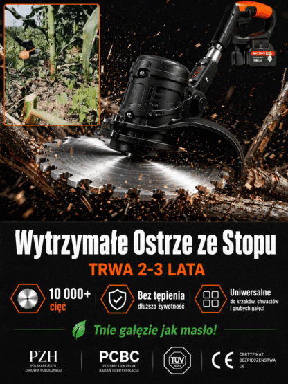 🚀【Jedna osoba szybko usuwa 15 mu】Całkowicie miedziany silnik kosiarki | Silnik 100% Miedź | Tnie Gałęzie jak Masło- Lekka, Wytrzymałe Ostrze na 3 Lata🔥