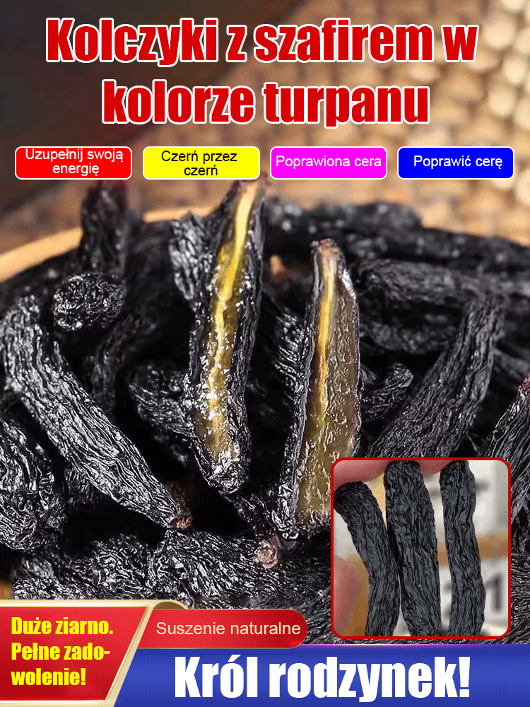 👑Król wśród rodzynek: rodzynki Sapphire | Gigantyczny Rozmiar &Naturalna Słodycz | Miękkie, Mięsiste i Bez Dodatku Cukru🍇 