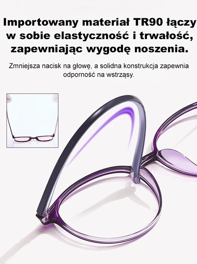 🏆NiezniszczalneOkulary do Czytania 180° | Ultra-lekkie + Filtr Anty-Niebieski.Ultralekkie okulary do czytania z filtrem światła niebieskiego