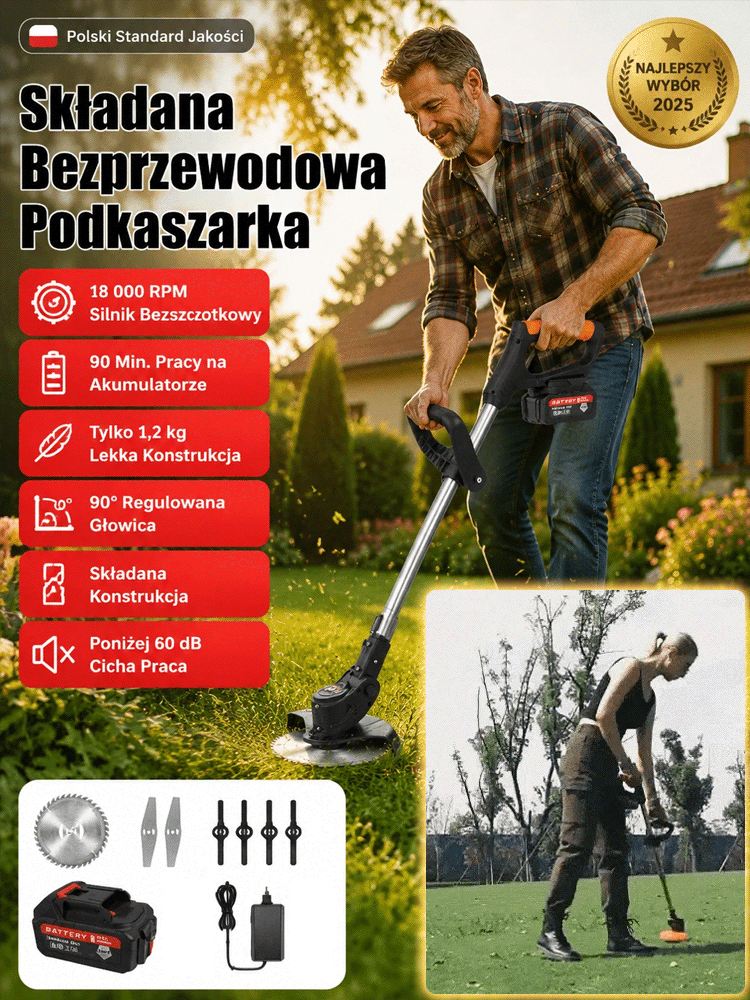🚀【Jedna osoba szybko usuwa 15 mu】Całkowicie miedziany silnik kosiarki | Silnik 100% Miedź | Tnie Gałęzie jak Masło- Lekka, Wytrzymałe Ostrze na 3 Lata🔥