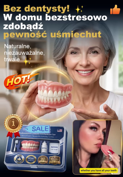 S[Uzyskaj idealny uśmiech natychmiast] Zestaw protez zębowych