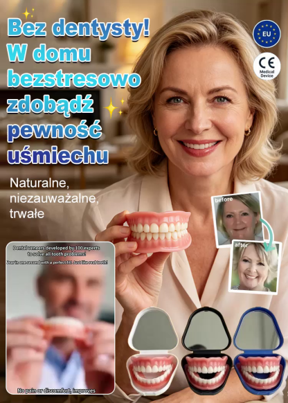 ✨ Odzyskaj pewność siebie i jedz to, co kochasz –bez wizyty u dentysty! ✨Medyczna proteza całkowita – symulacja