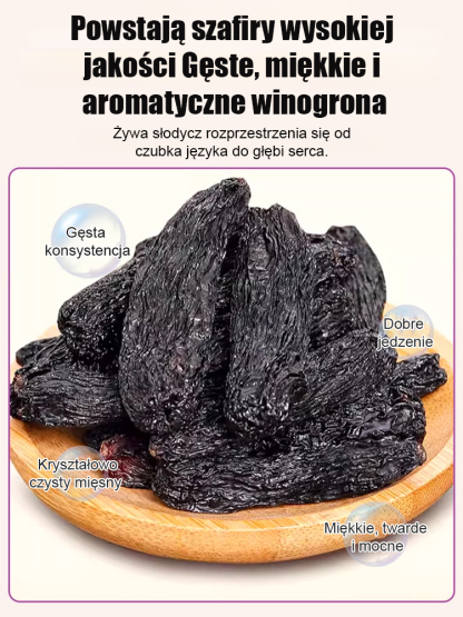 👑Król wśród rodzynek: rodzynki Sapphire | Gigantyczny Rozmiar &Naturalna Słodycz | Miękkie, Mięsiste i Bez Dodatku Cukru🍇 