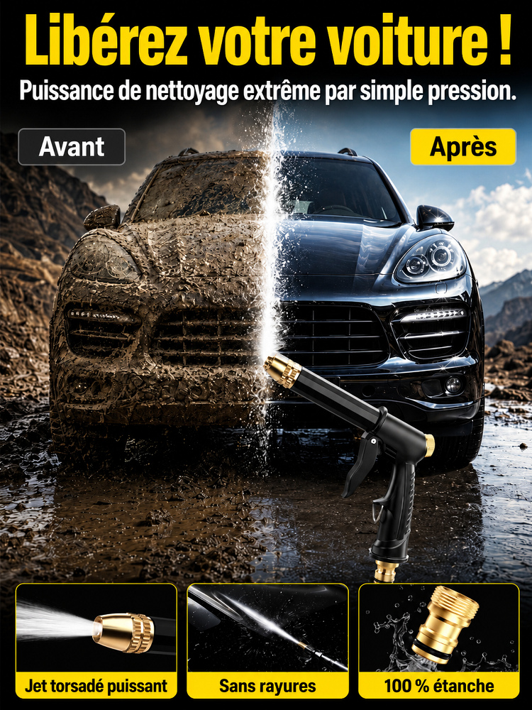 Transformez votre tuyau de jardin en nettoyeur haute pression, sans électricité !