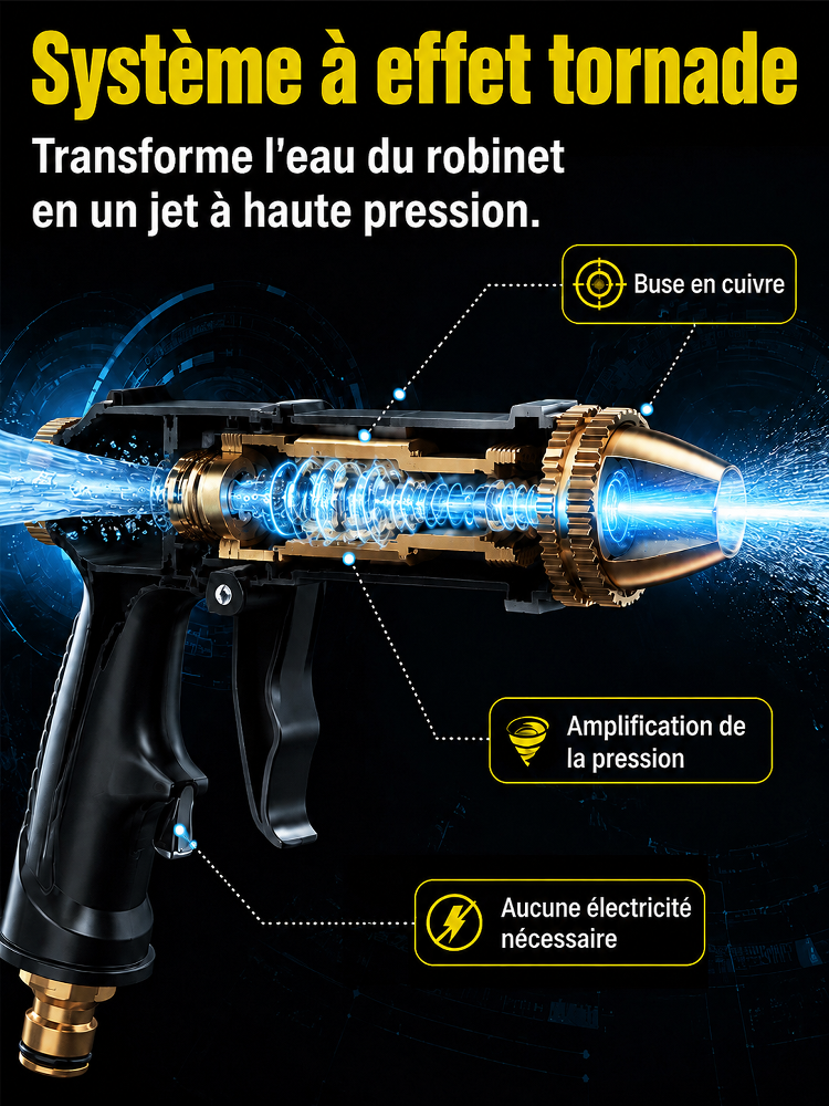 Transformez votre tuyau de jardin en nettoyeur haute pression, sans électricité !