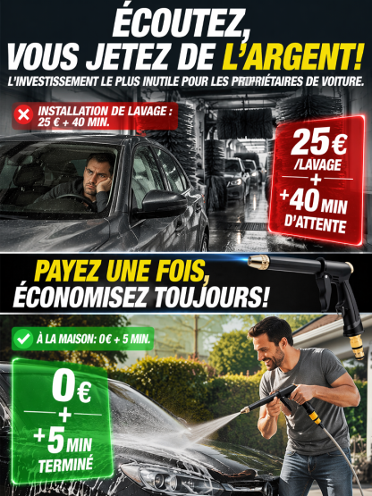 Transformez votre tuyau de jardin en nettoyeur haute pression, sans électricité !
