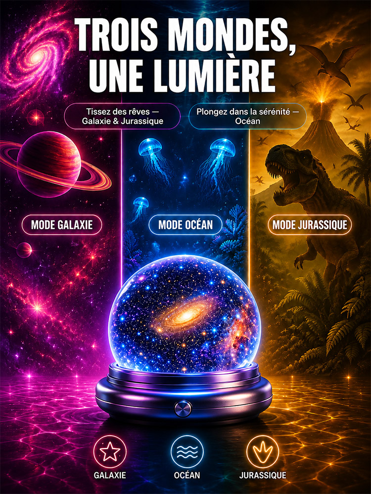 Lampe à projection d'étoiles – Un univers étoilé magique en quelques secondes
