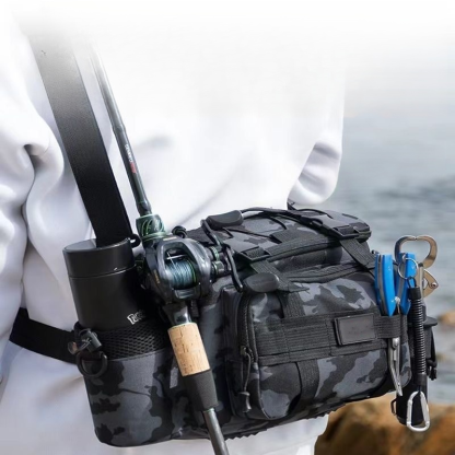 Sac de rangement multifonctionnel/étui pour canne à pêche