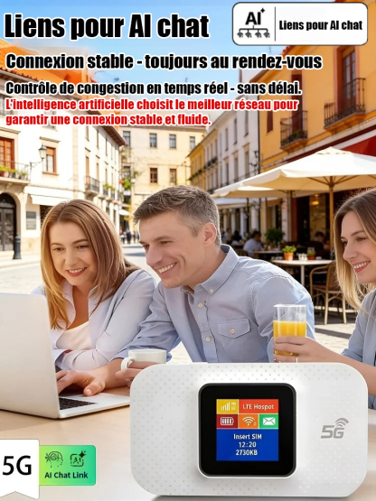【Prêt à l'emploi】WiFi portable 5G haut débit illimité