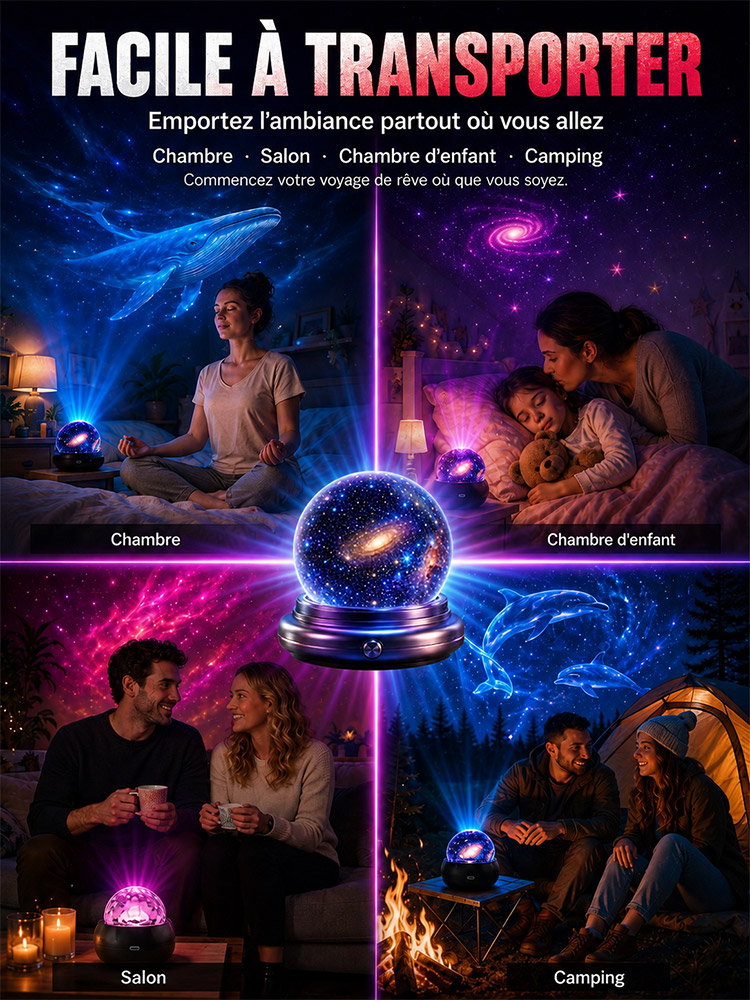 Lampe à projection d'étoiles – Un univers étoilé magique en quelques secondes