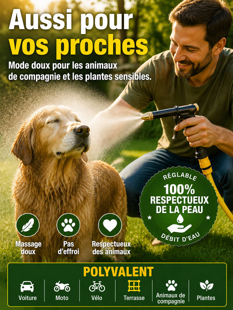 Transformez votre tuyau de jardin en nettoyeur haute pression, sans électricité !