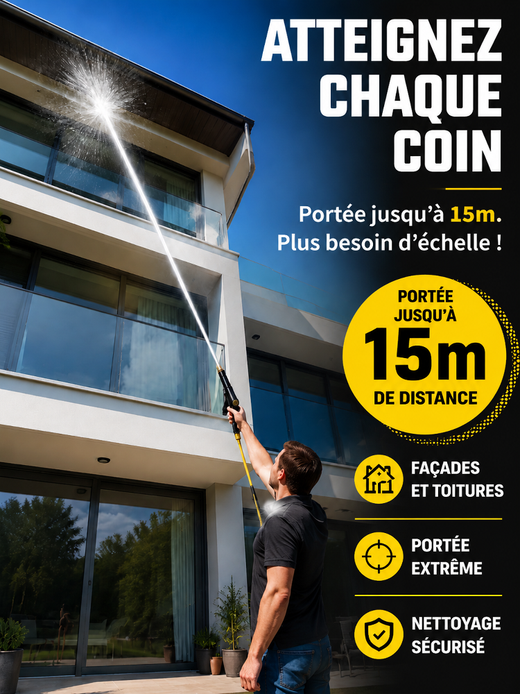 Transformez votre tuyau de jardin en nettoyeur haute pression, sans électricité !