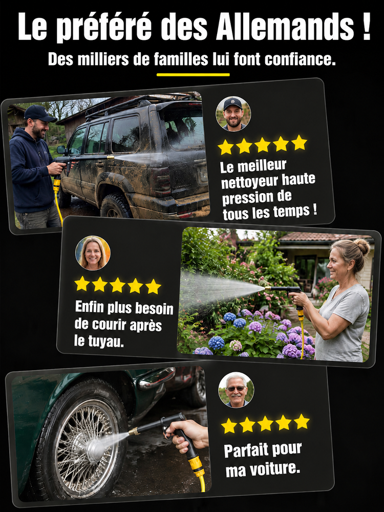 Transformez votre tuyau de jardin en nettoyeur haute pression, sans électricité !