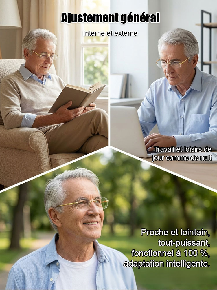 Lunettes de lecture intelligentes à zoom, anti-rayonnement, anti-fatigue, haute définition