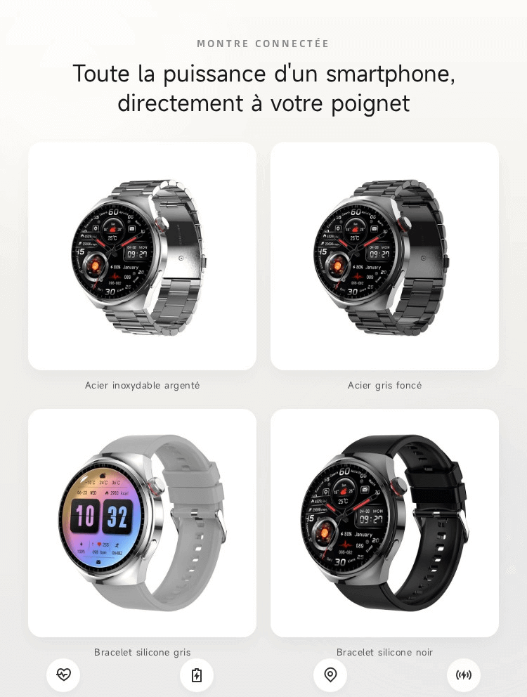 【Recommandée par les endocrinologues】La toute dernière montre connectée française, leader mondial. 
