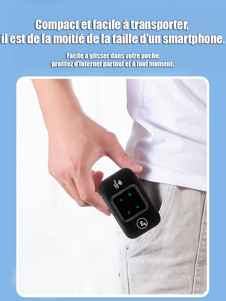 【Prêt à l'emploi】WiFi portable 5G haut débit illimité