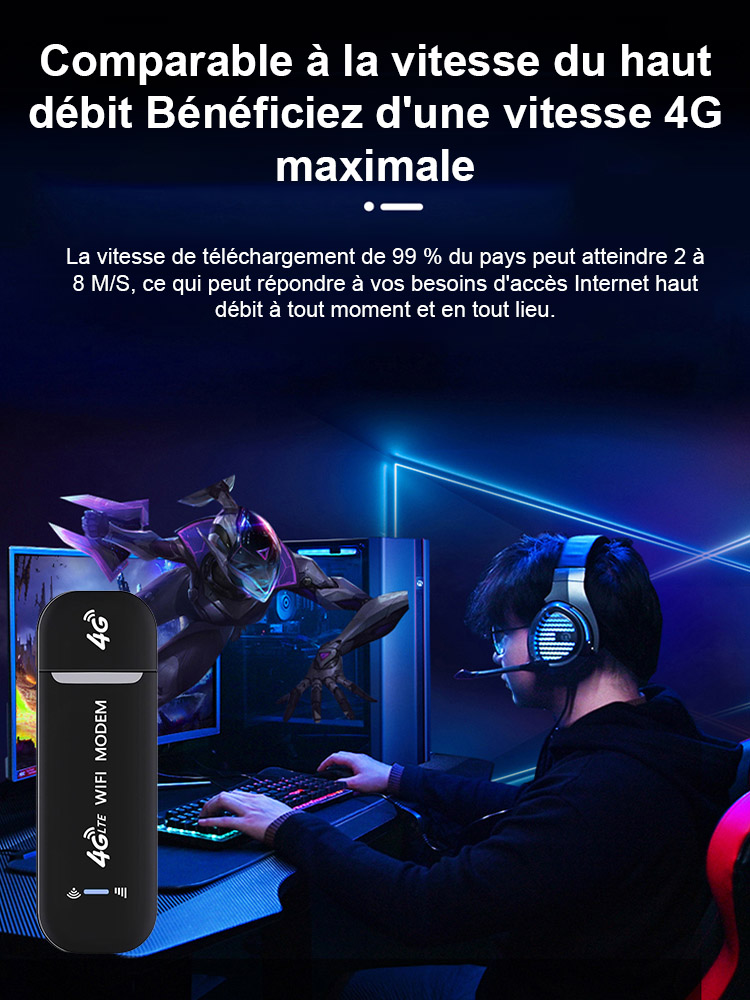 Routeur 4G Portable WiFi 6 - Clé USB Hotspot Mobile pour 16 Appareils