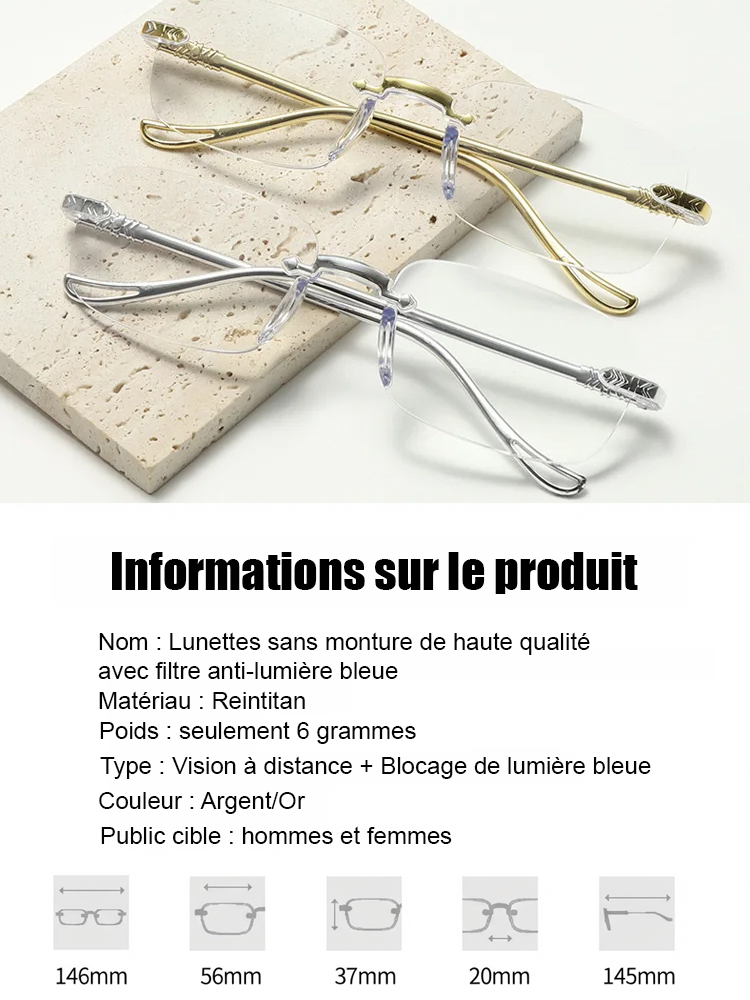 Lunettes de lecture intelligentes à zoom, anti-rayonnement, anti-fatigue, haute définition