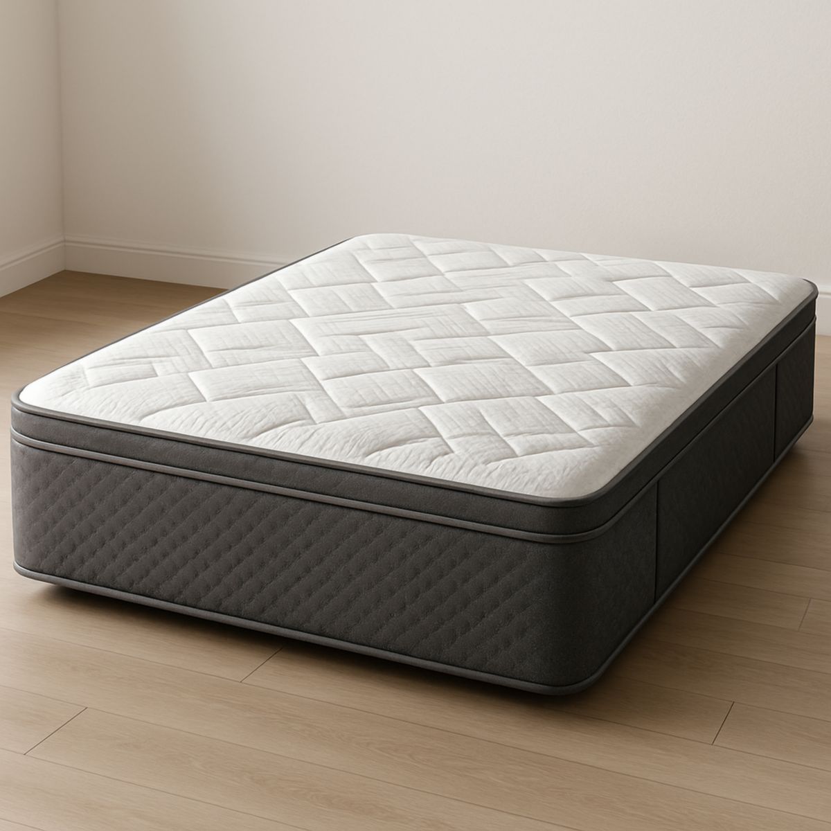 Matelas en mousse mémoire Gris/Blanc 200x160x25 cm