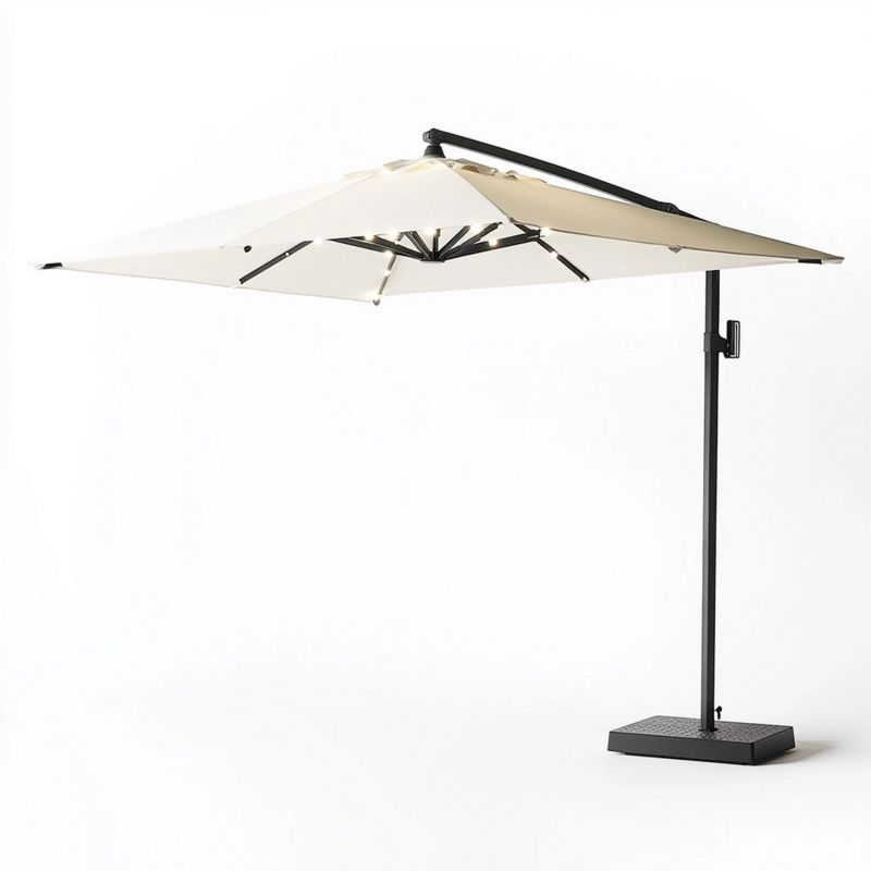 Parasol déporté 3m Toile Polyester Jardin Beige