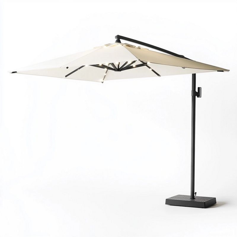 Parasol déporté 3m Toile Polyester Jardin Beige