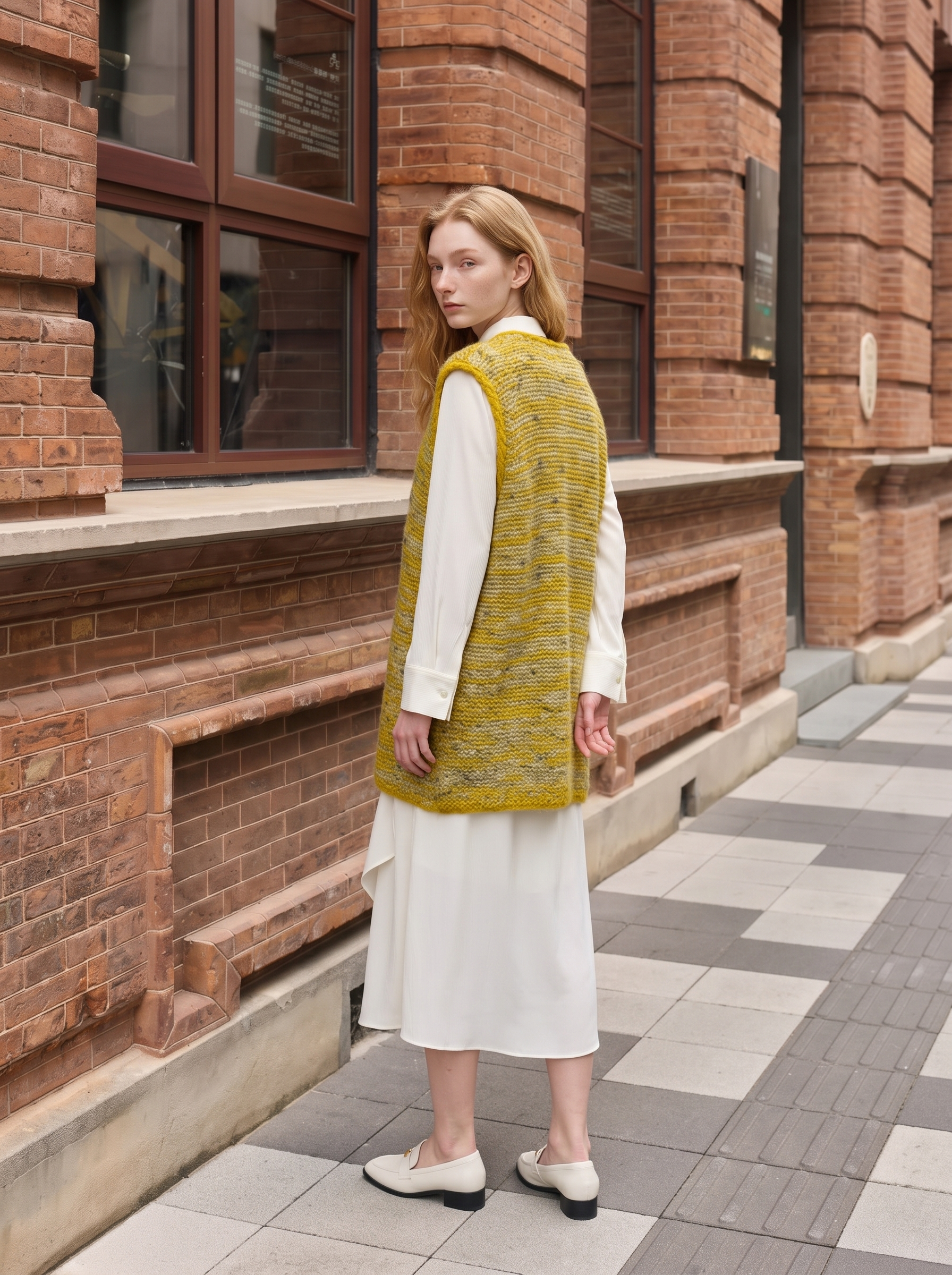 Fresh-style embroidered knit vest-LYONSENS