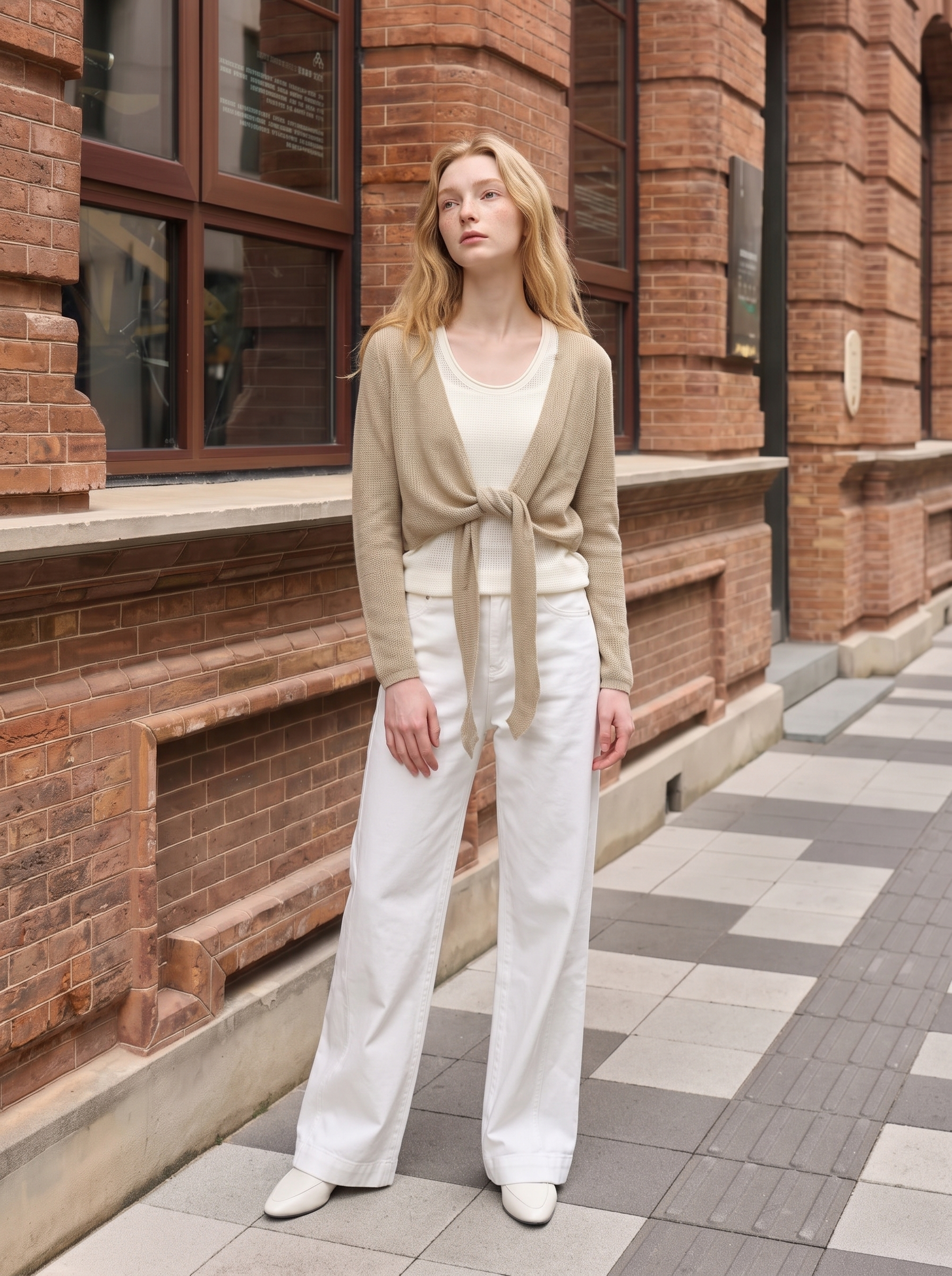 Minimalist solid-color long-sleeve knit sweater-LYONSENS