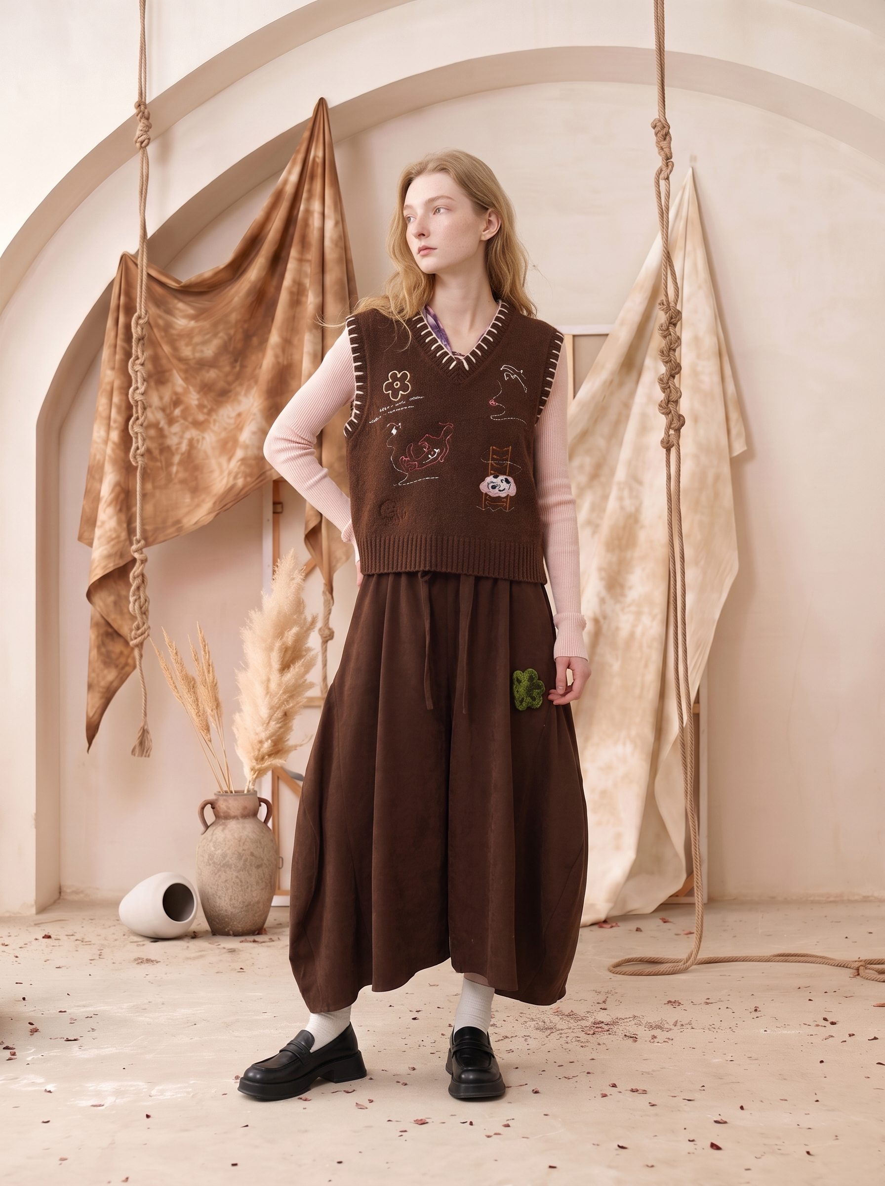 Oversized Pocket Loose-Fit Mid-Length Shorts-LYONSENS