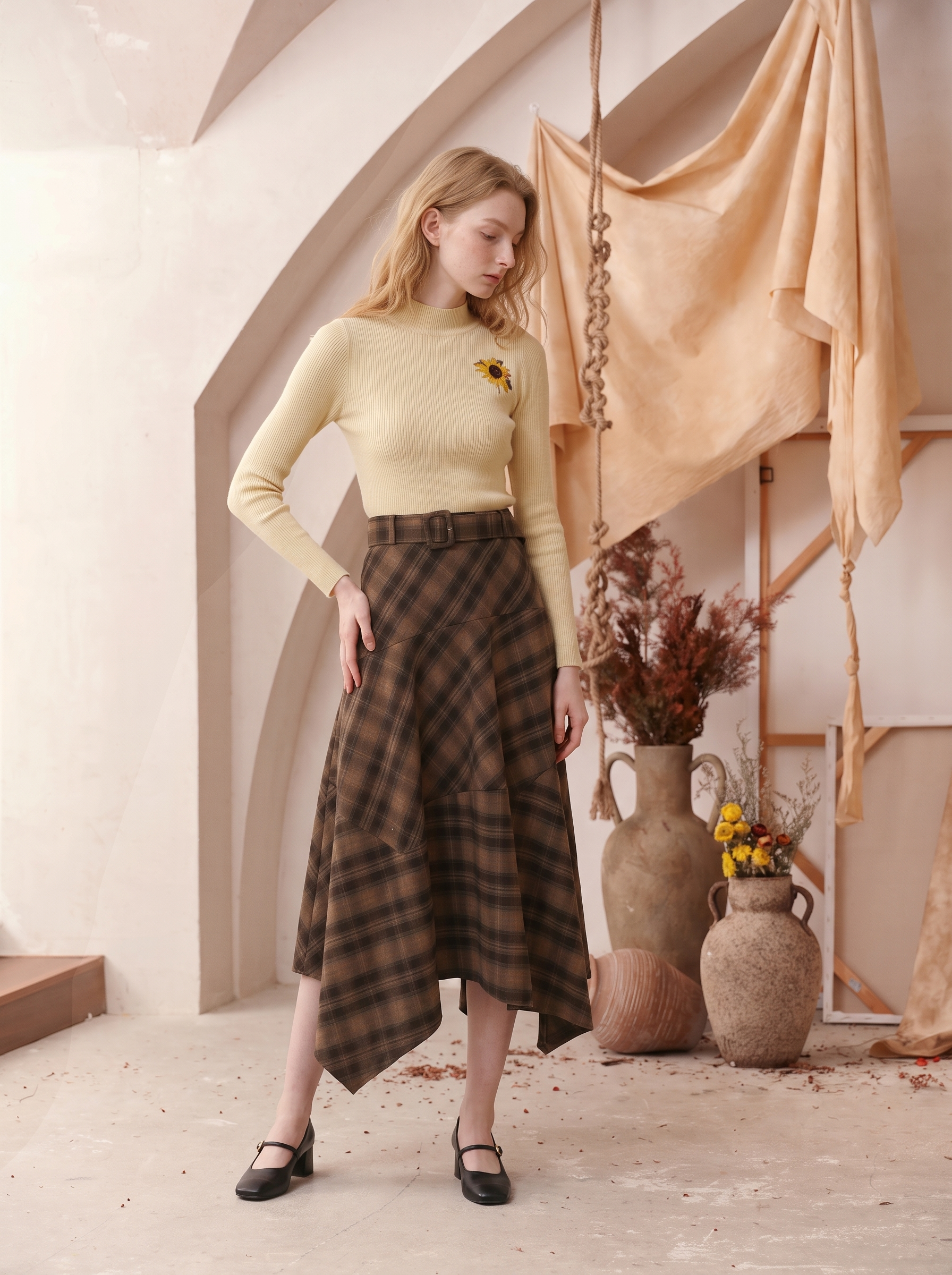 Floral Patchwork Dress-LYONSENS