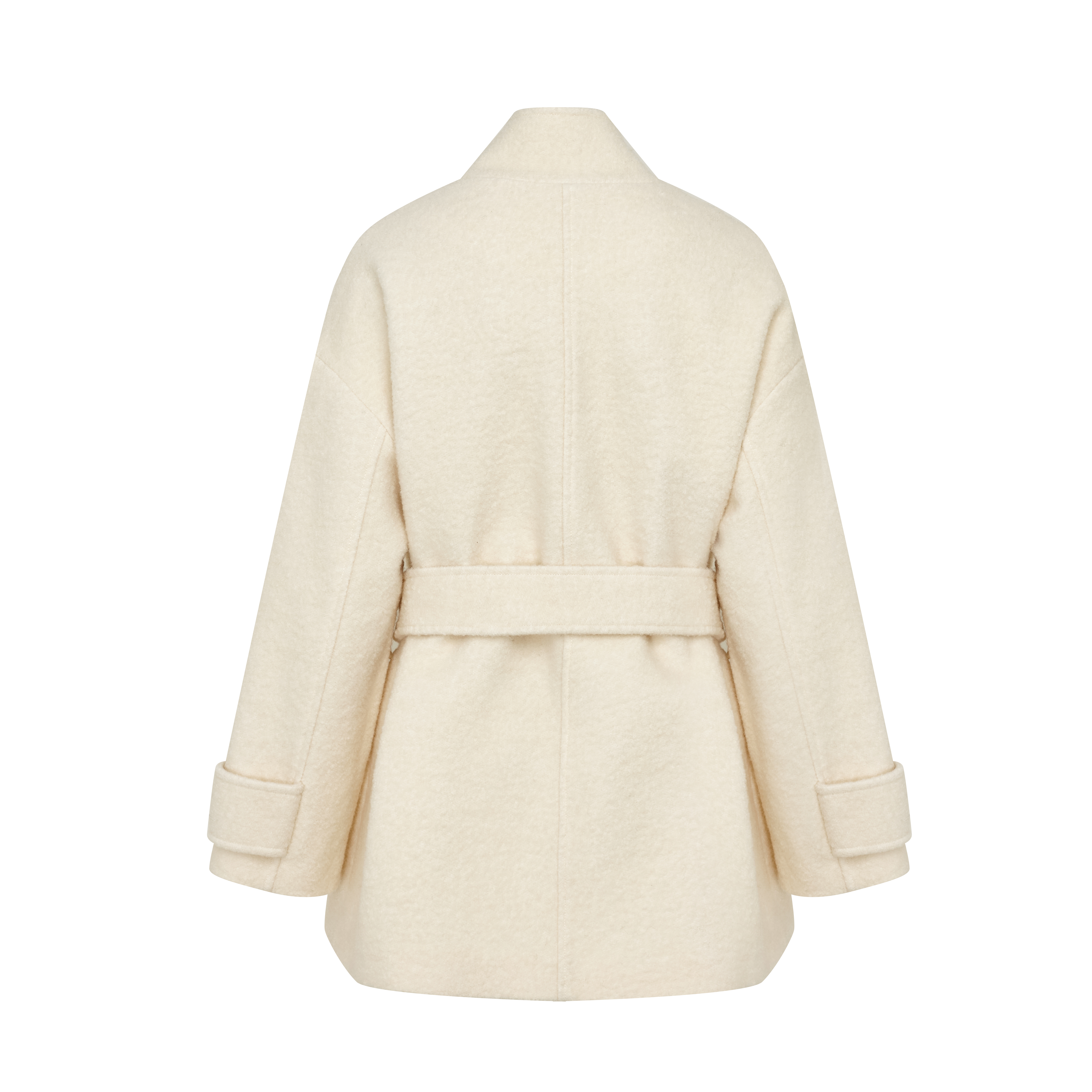 Casual Drop Shoulder Long Sleeve Woolen Coat-LYONSENS