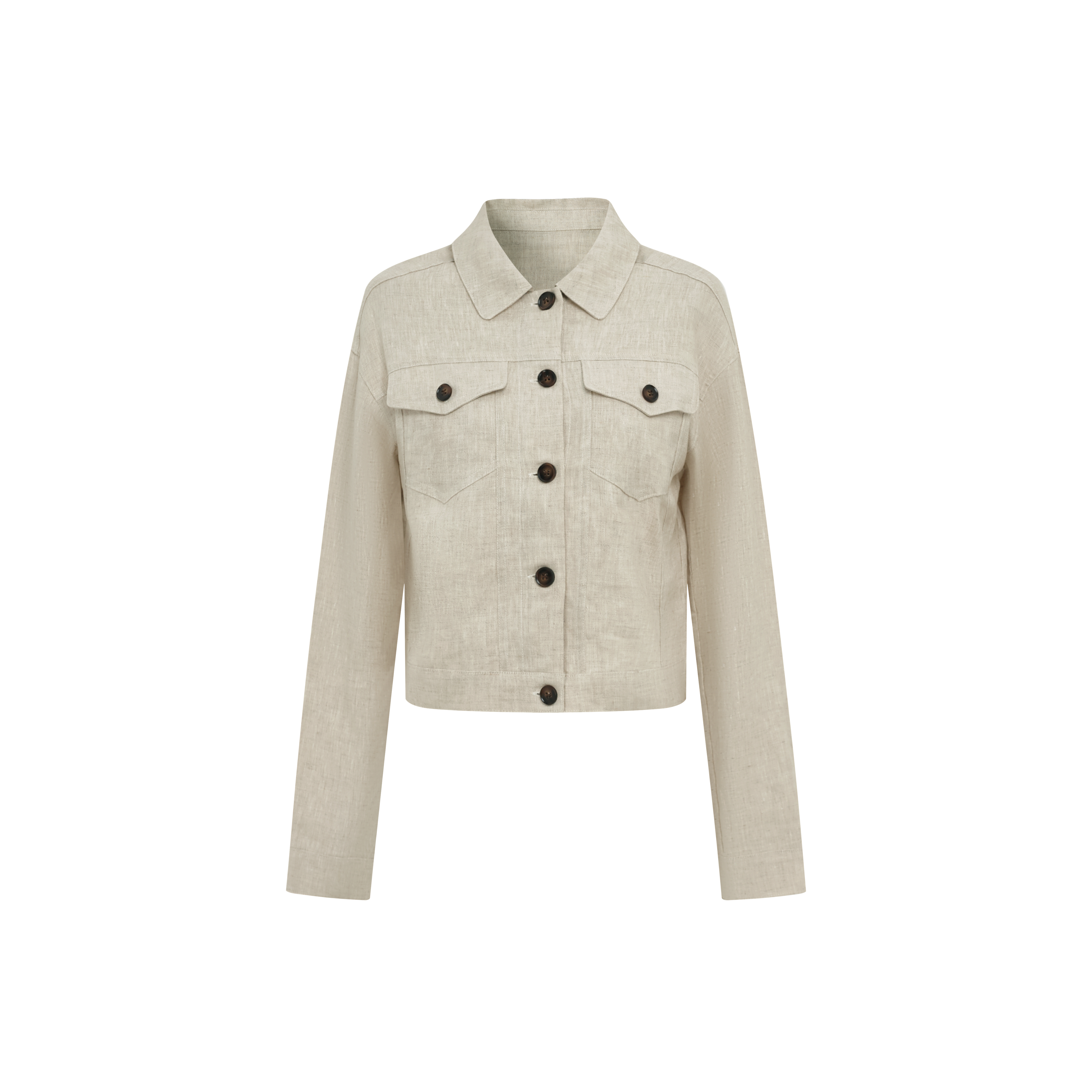 Cropped jacket with exquisite texture-LYONSENS