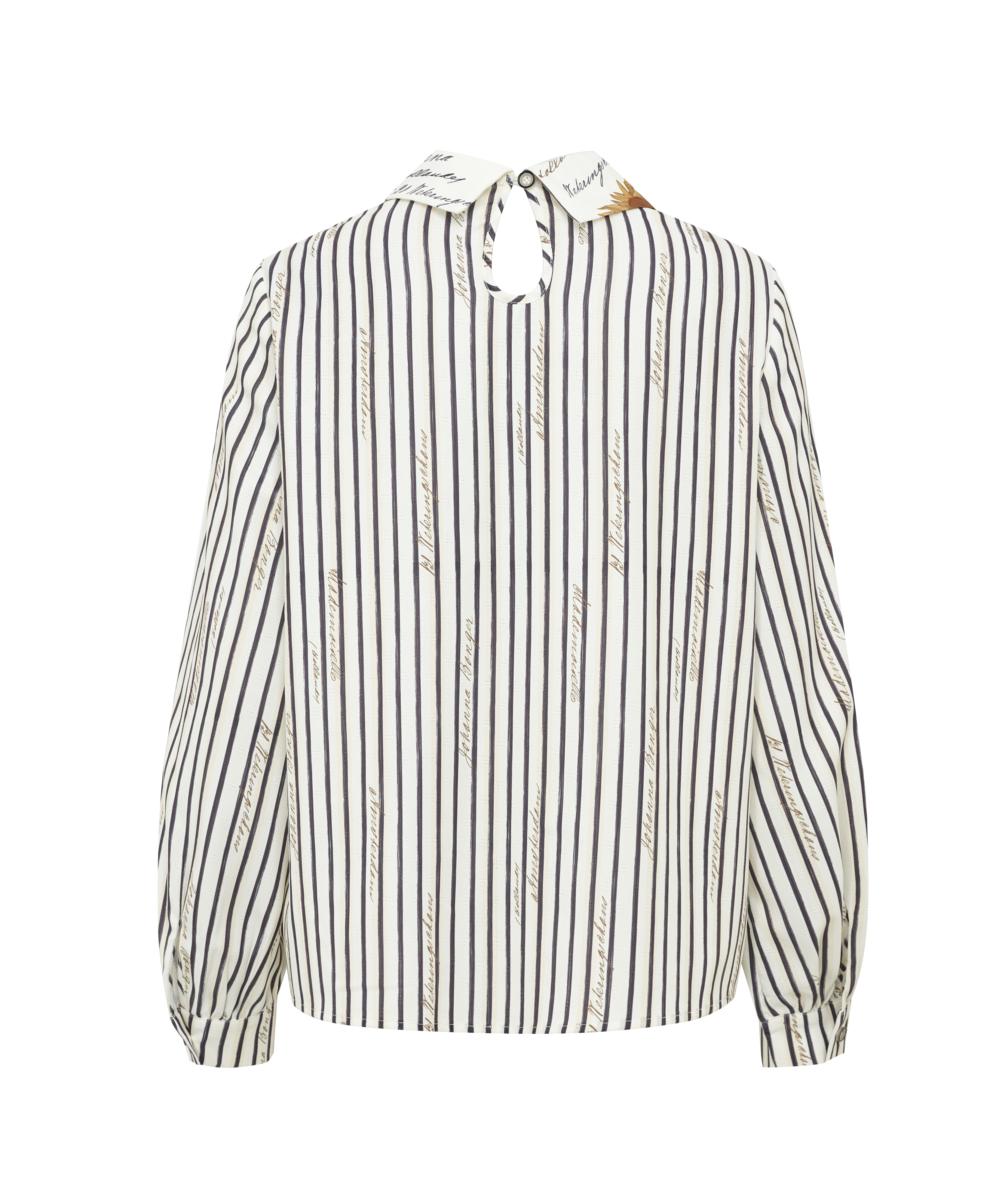 Floral Collar Cropped Shirt-LYONSENS