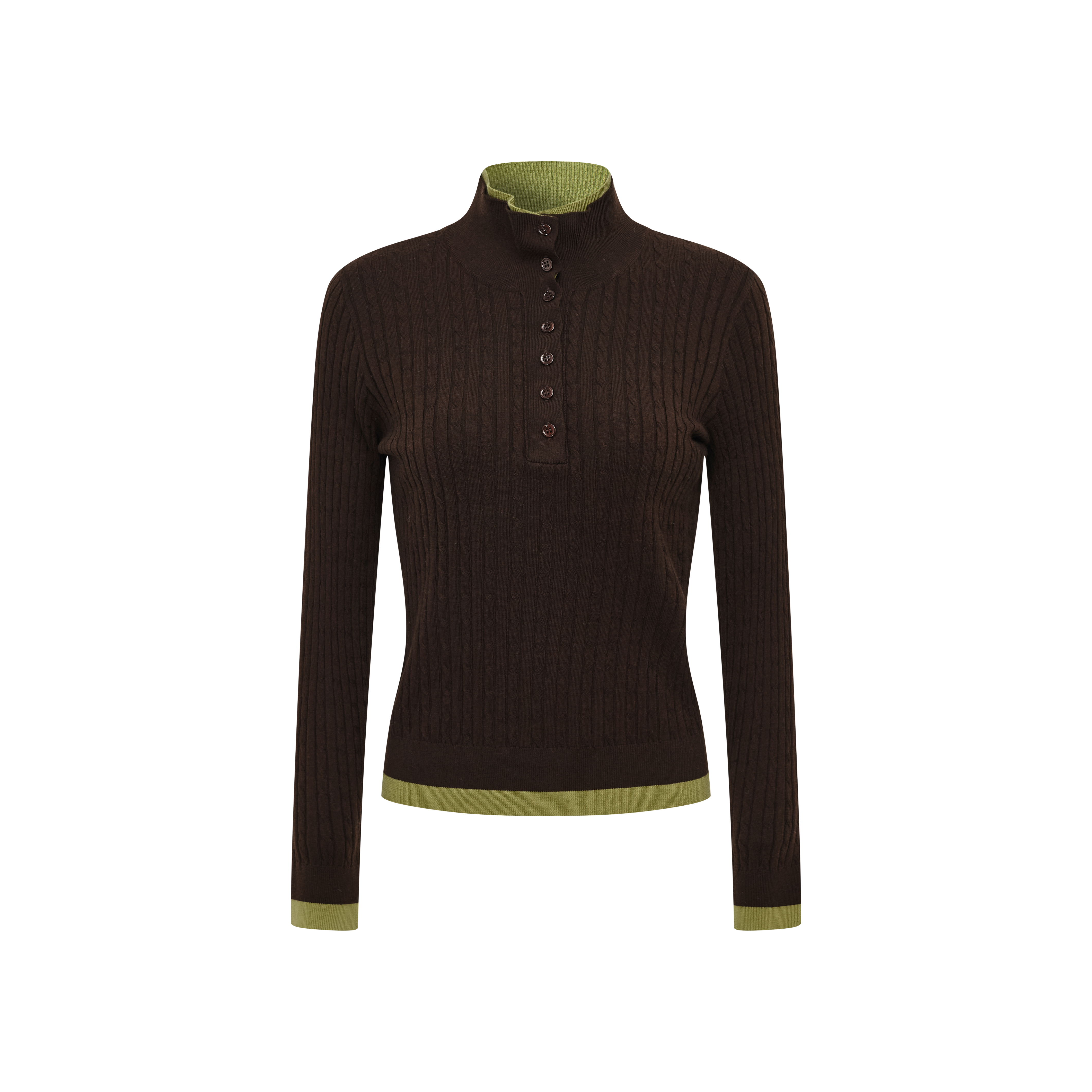 Minimalist collared cropped knit top-LYONSENS