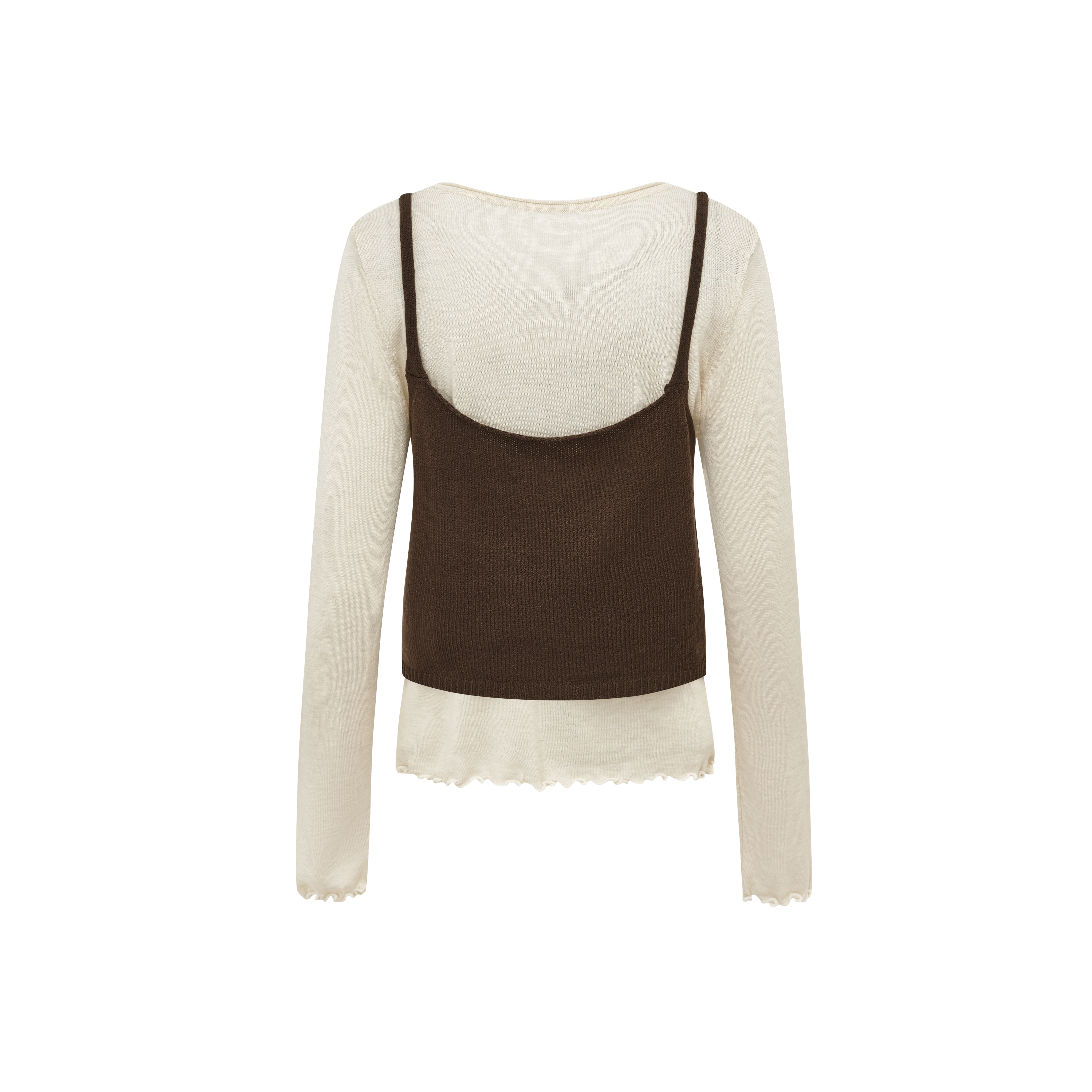 Slim-fit long-sleeve knit top for layering-LYONSENS