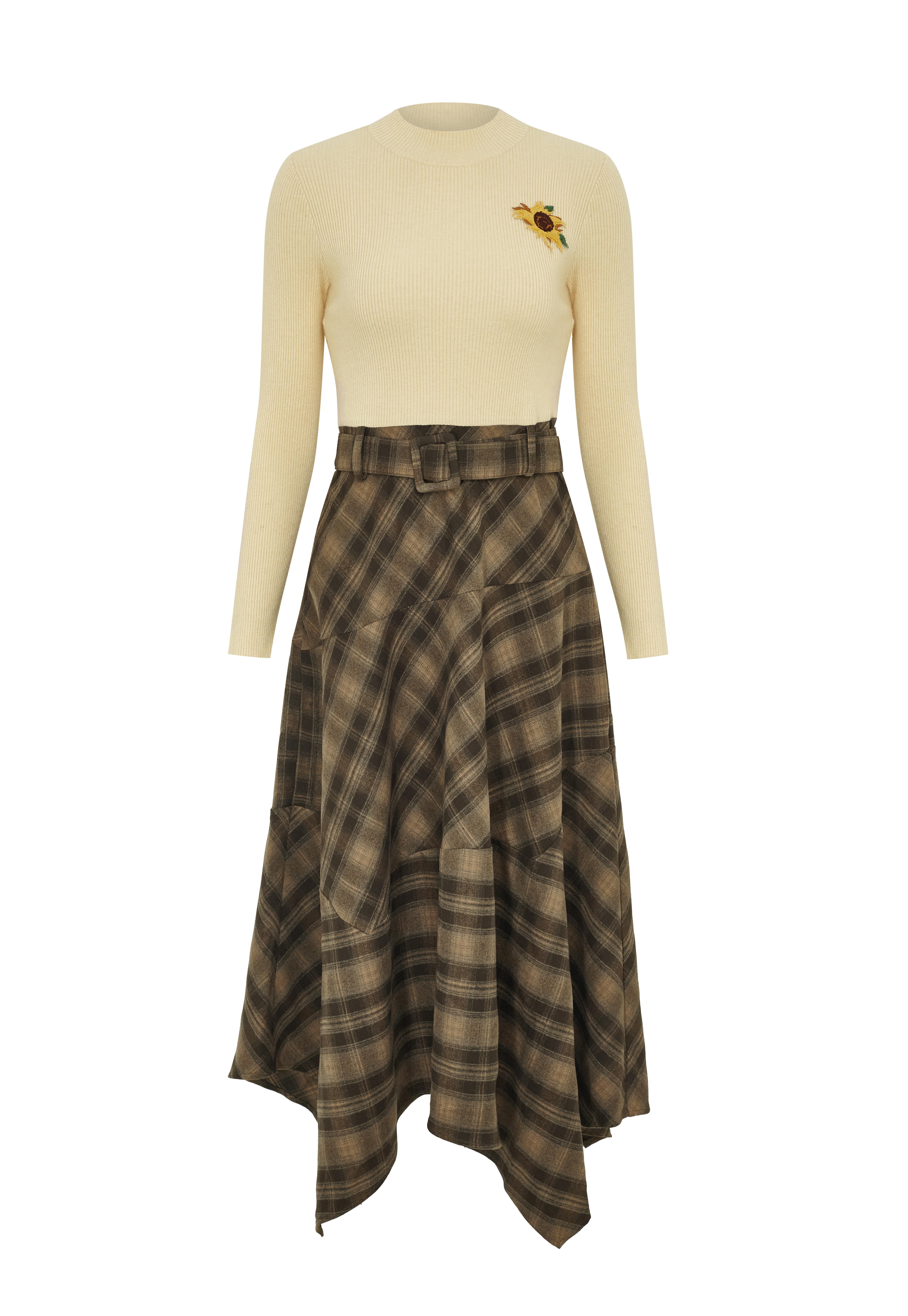 Floral Patchwork Dress-LYONSENS