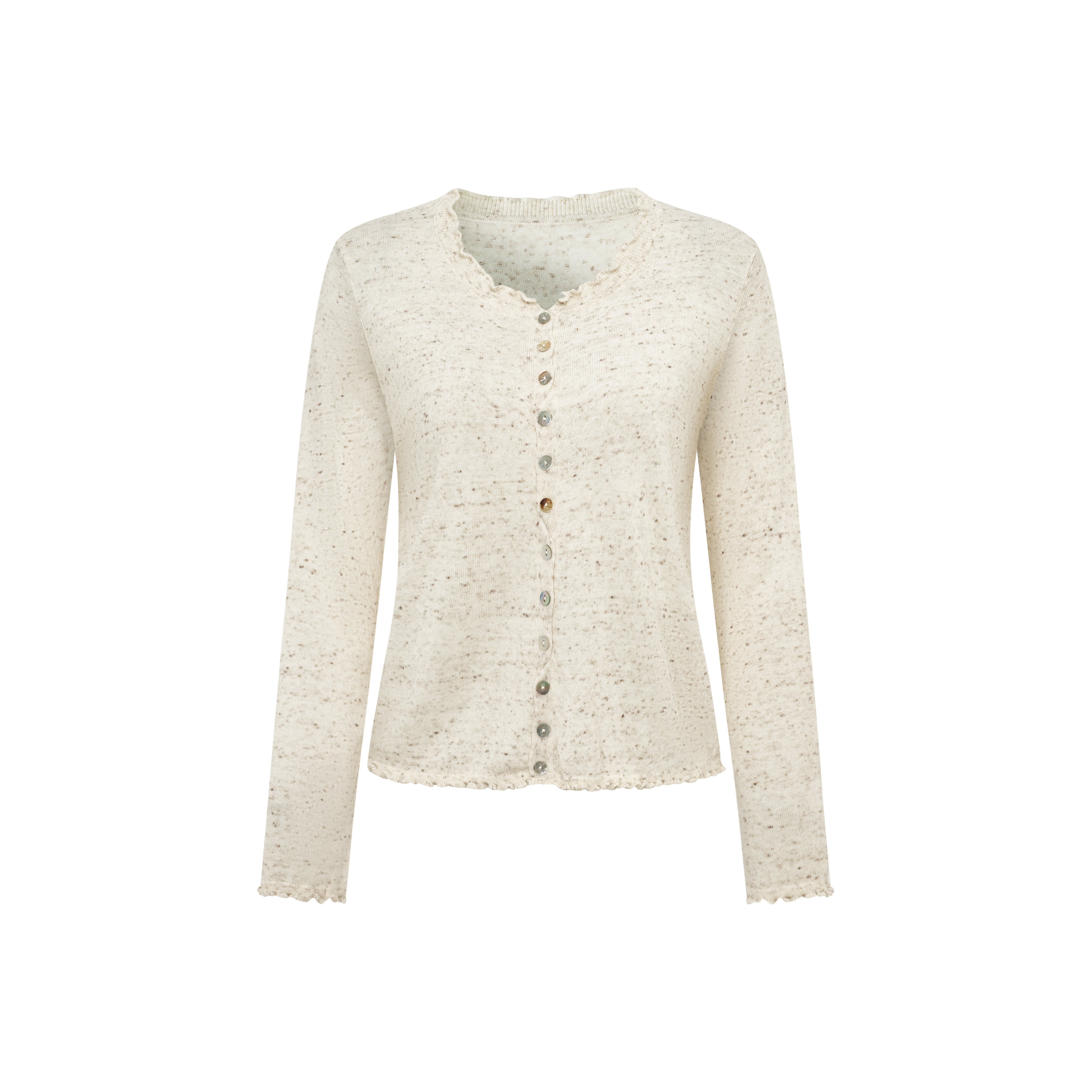 Loose-fit round-neck knitted cardigan-LYONSENS