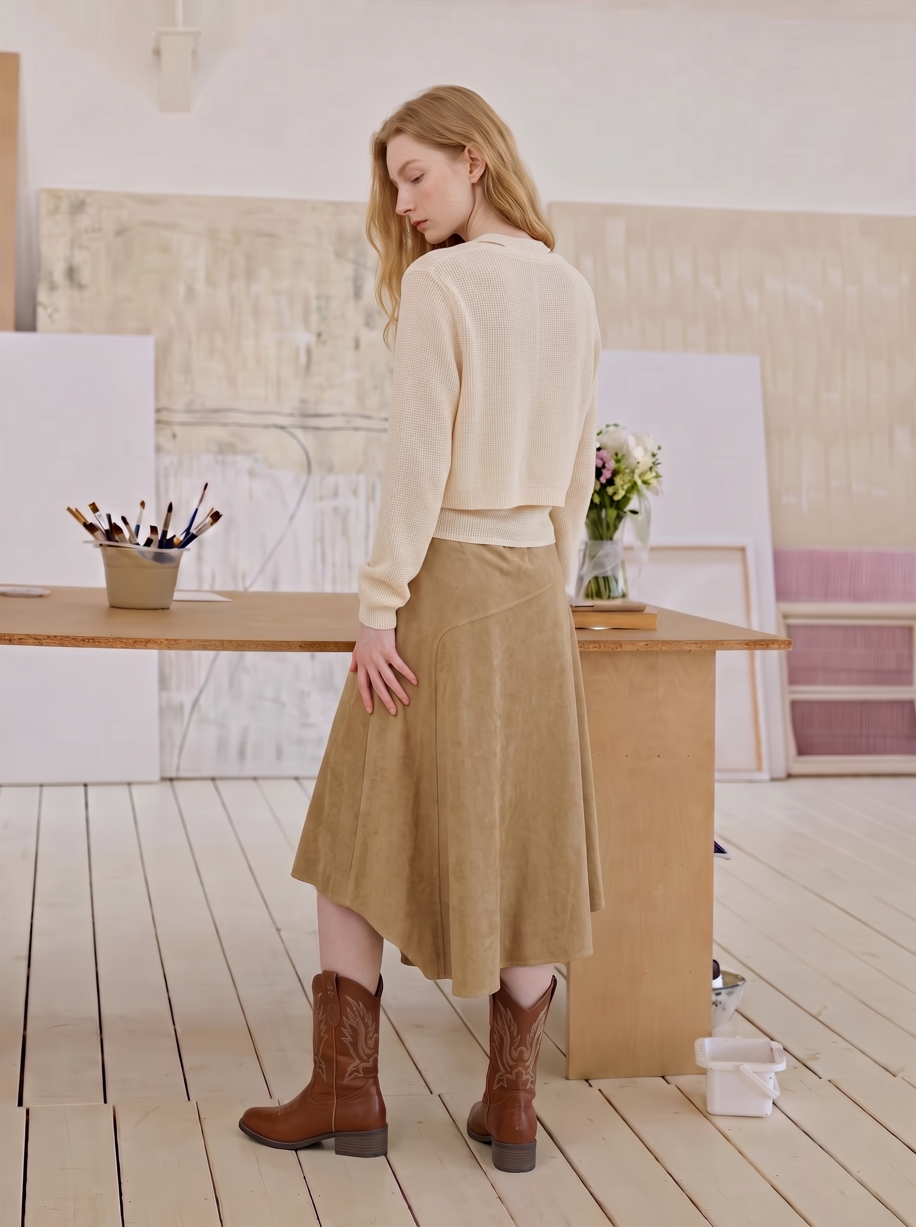 Minimalist fitted knit top-LYONSENS