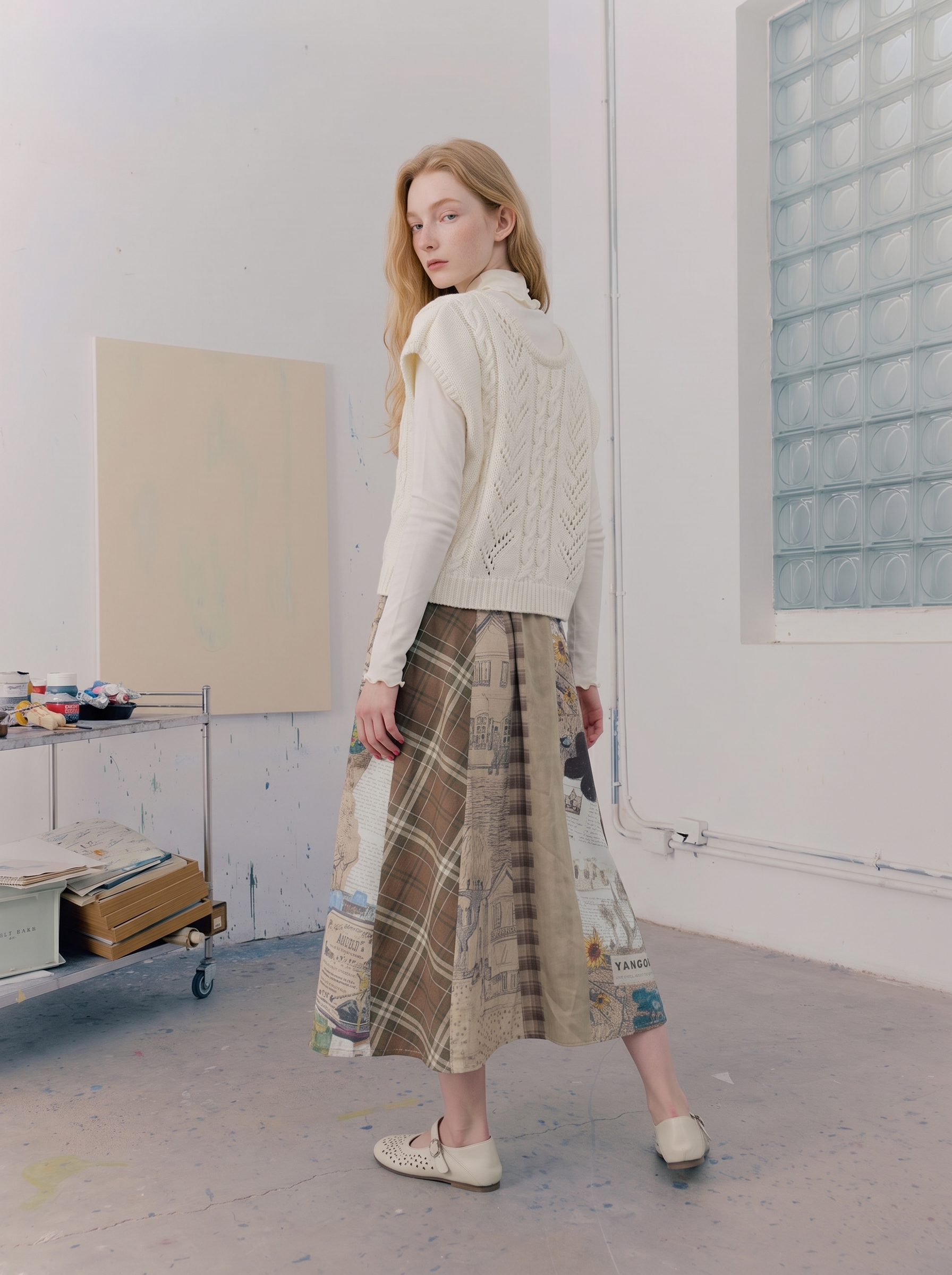 Soft-textured cropped vest-LYONSENS