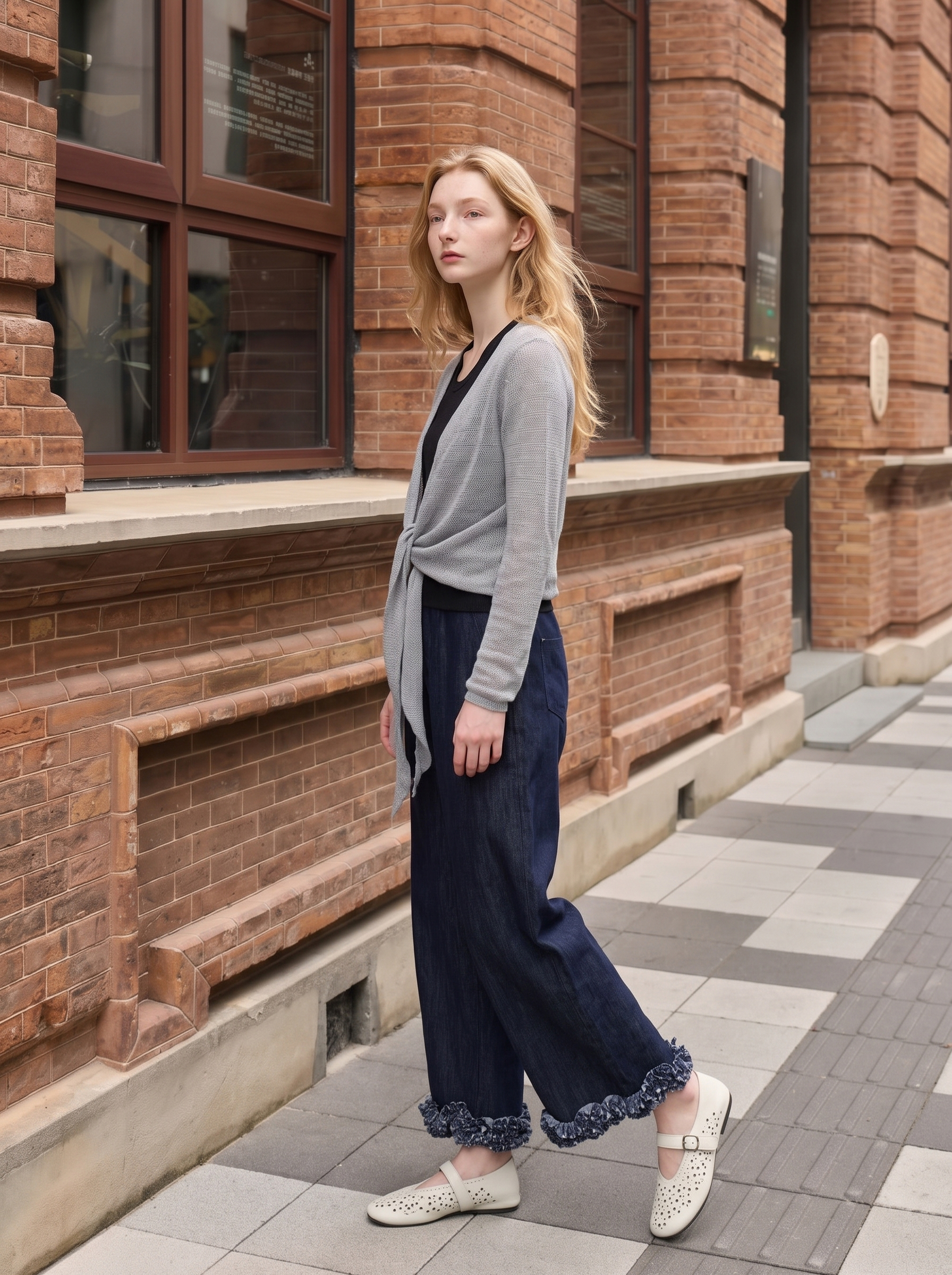 Minimalist solid-color long-sleeve knit sweater-LYONSENS