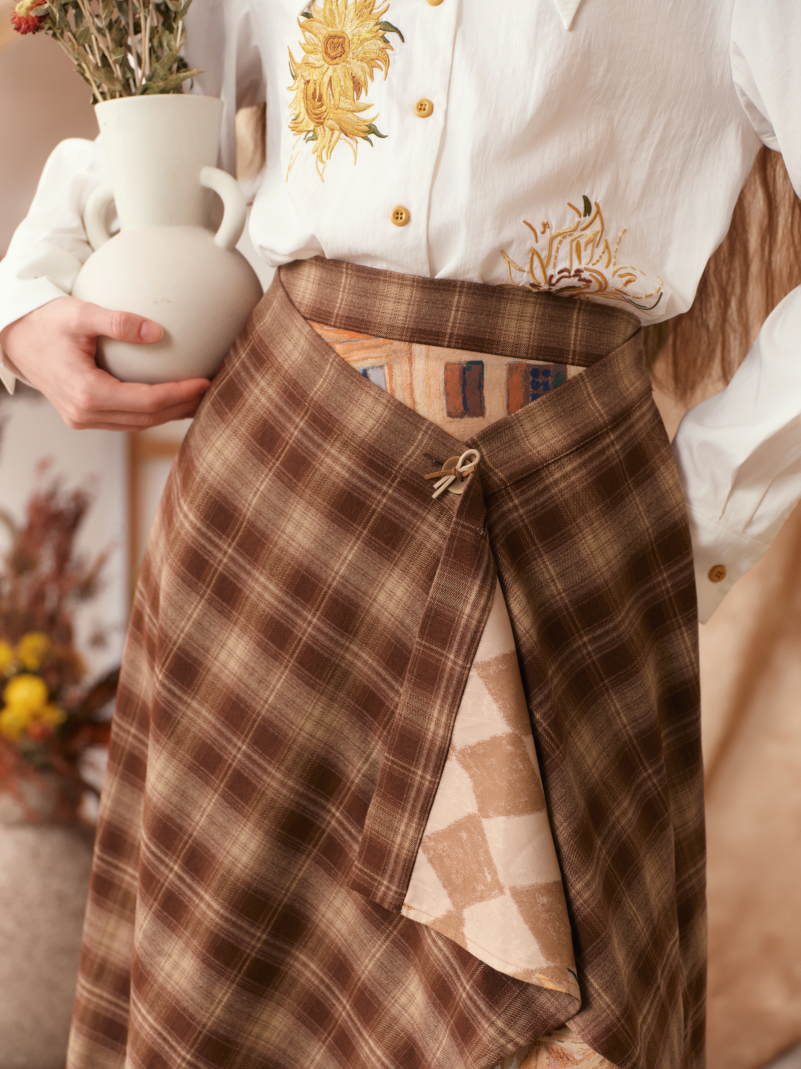Floral Patchwork Skirt-LYONSENS