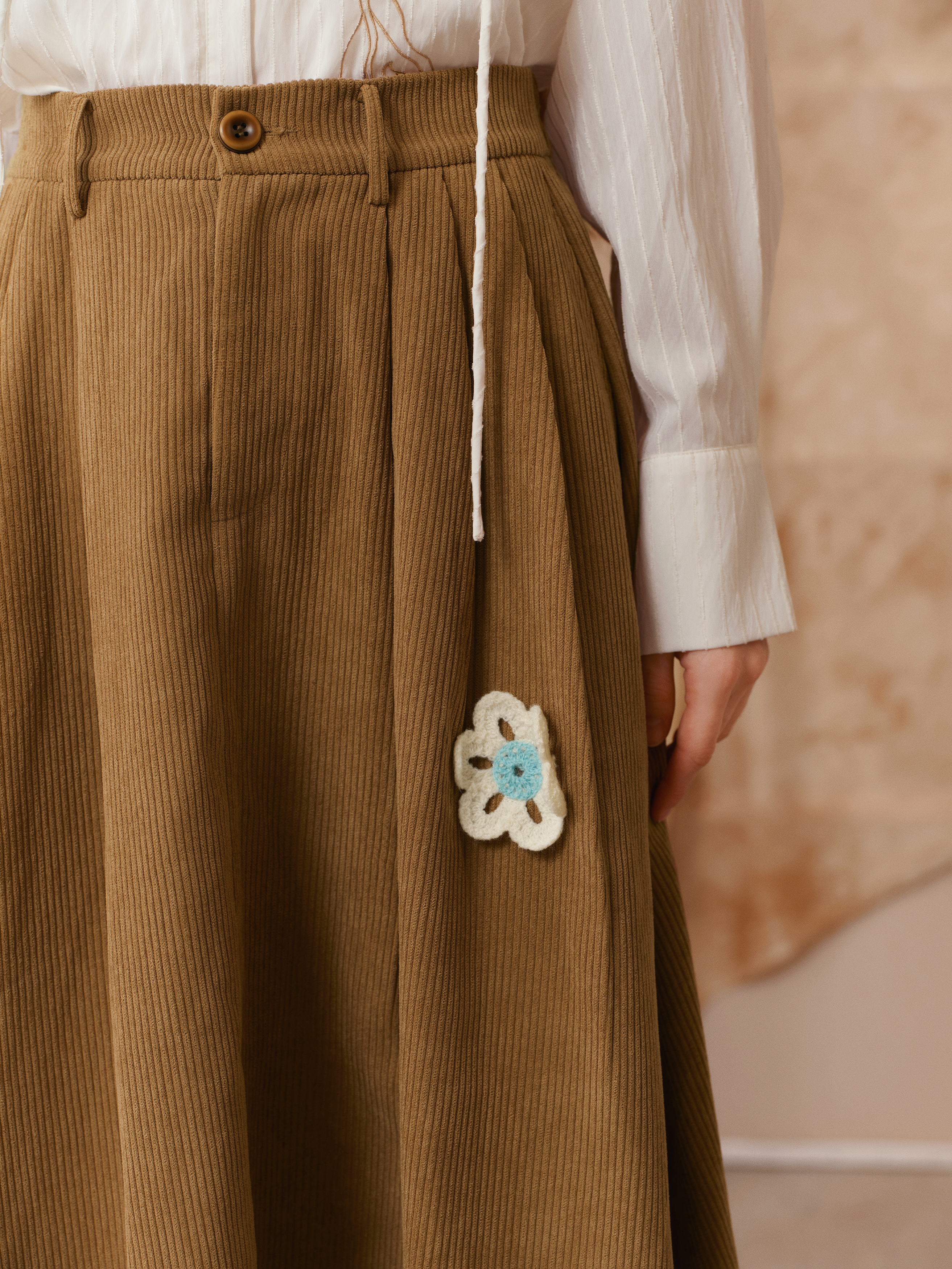 Embroidered High-Waisted Full-Skirt Skirt-LYONSENS