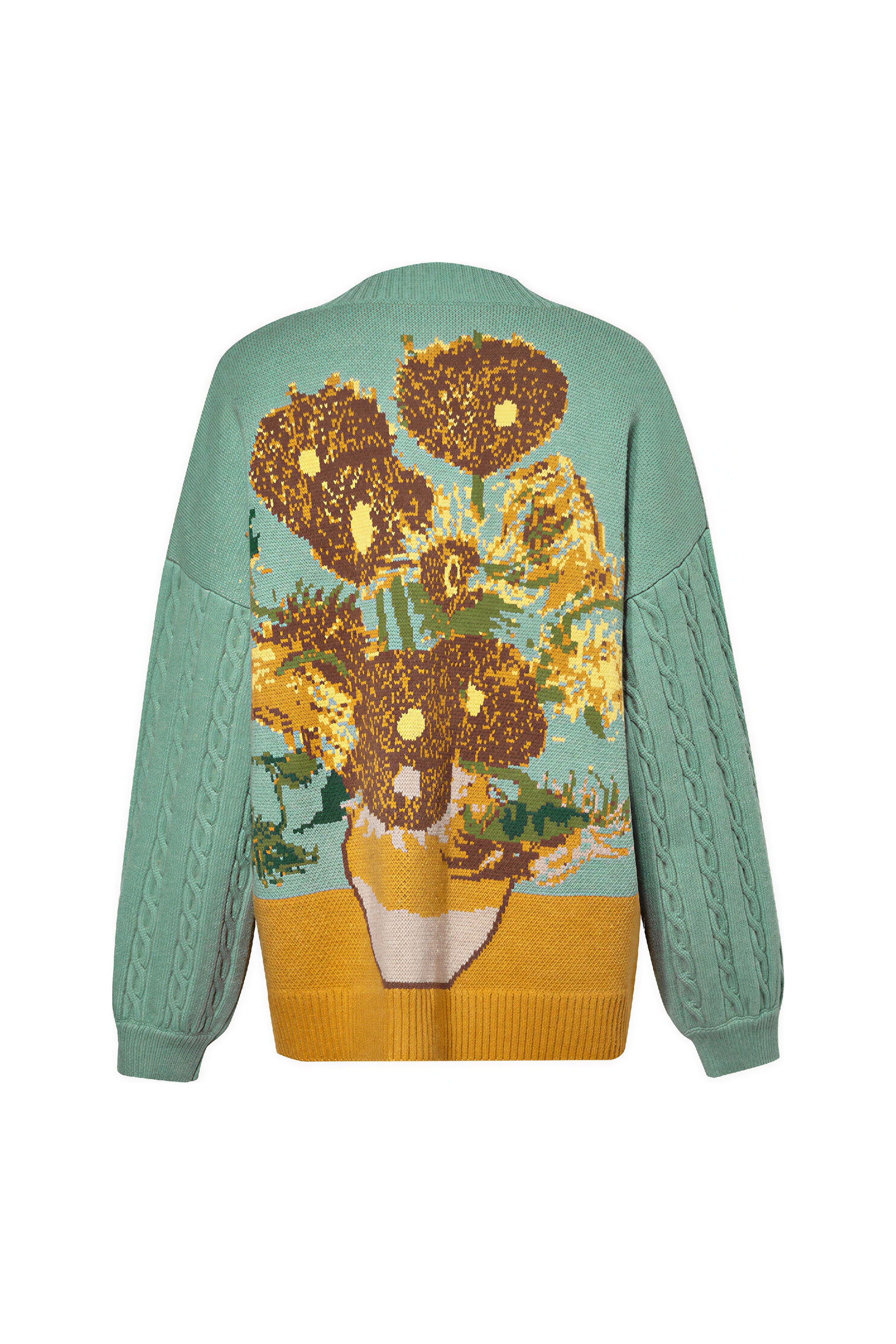 Van Gogh-Inspired Premium Knit Cardigan