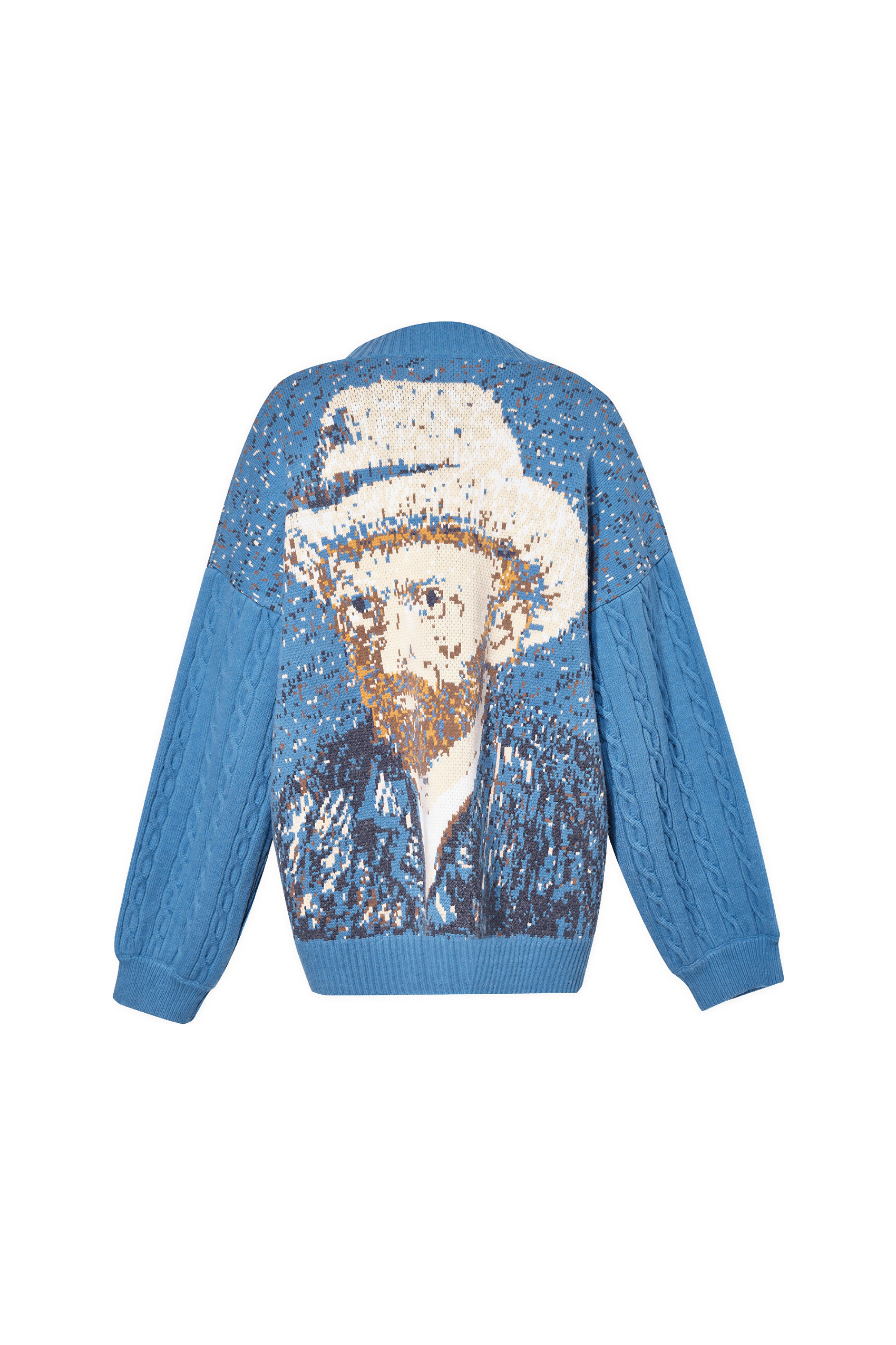 Van Gogh-Inspired Premium Knit Cardigan