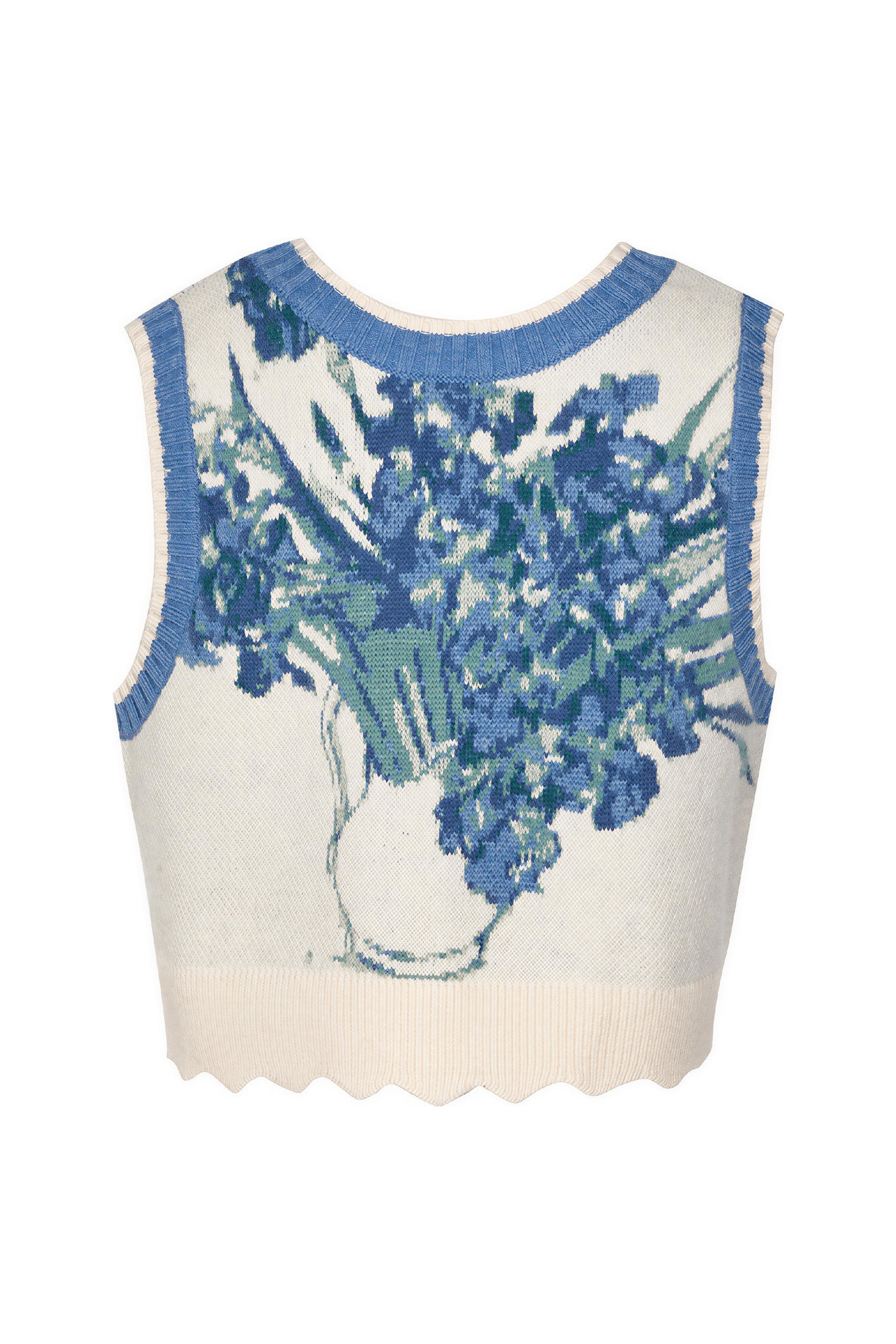 Vintage-style outer layer paired with a knitted sweater