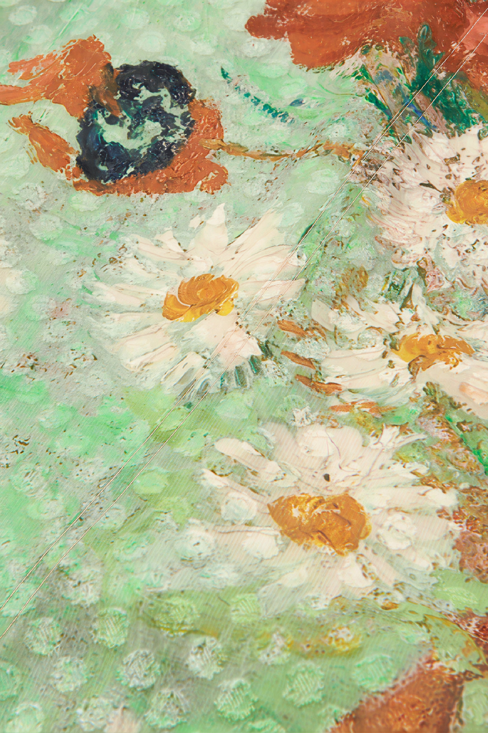 Van Gogh-Inspired Floral Waist-Defined Dress-LYONSENS