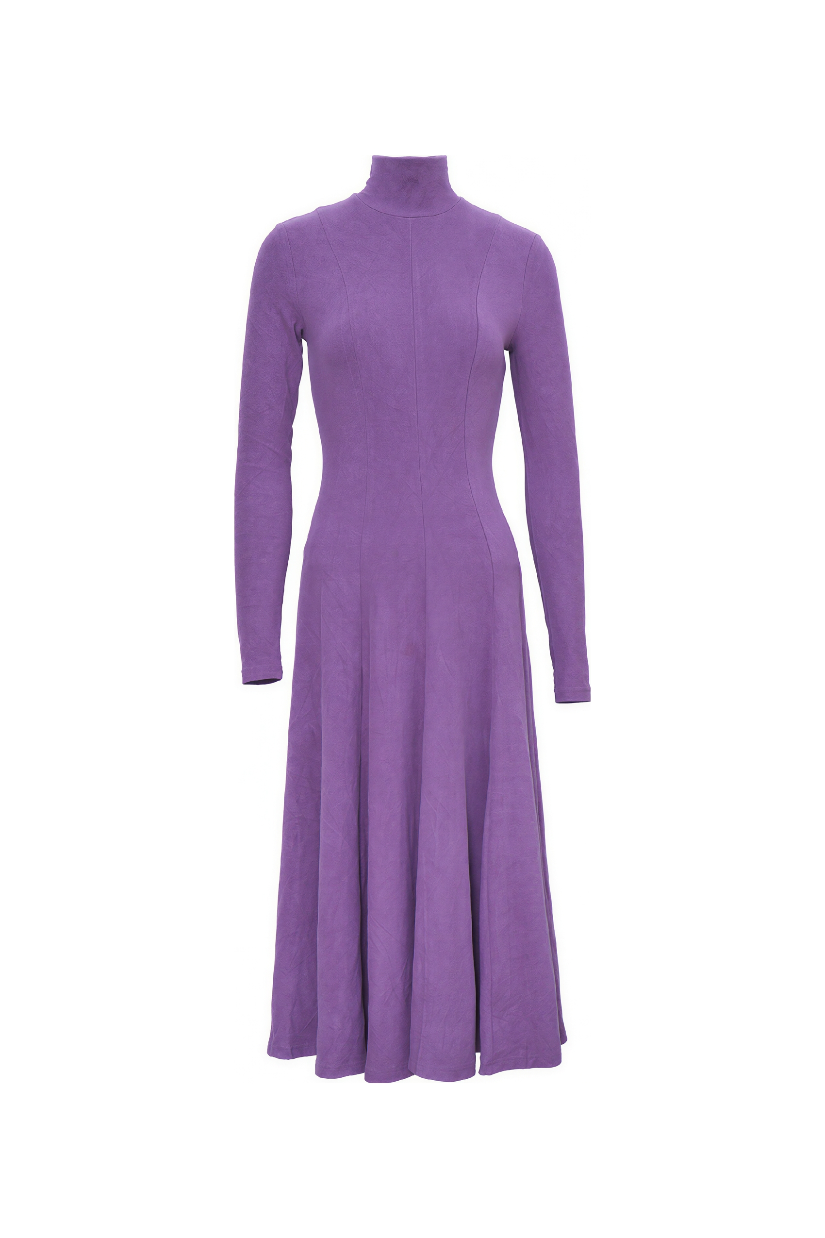 Winter Simple High-Neck Thick Knit Dress