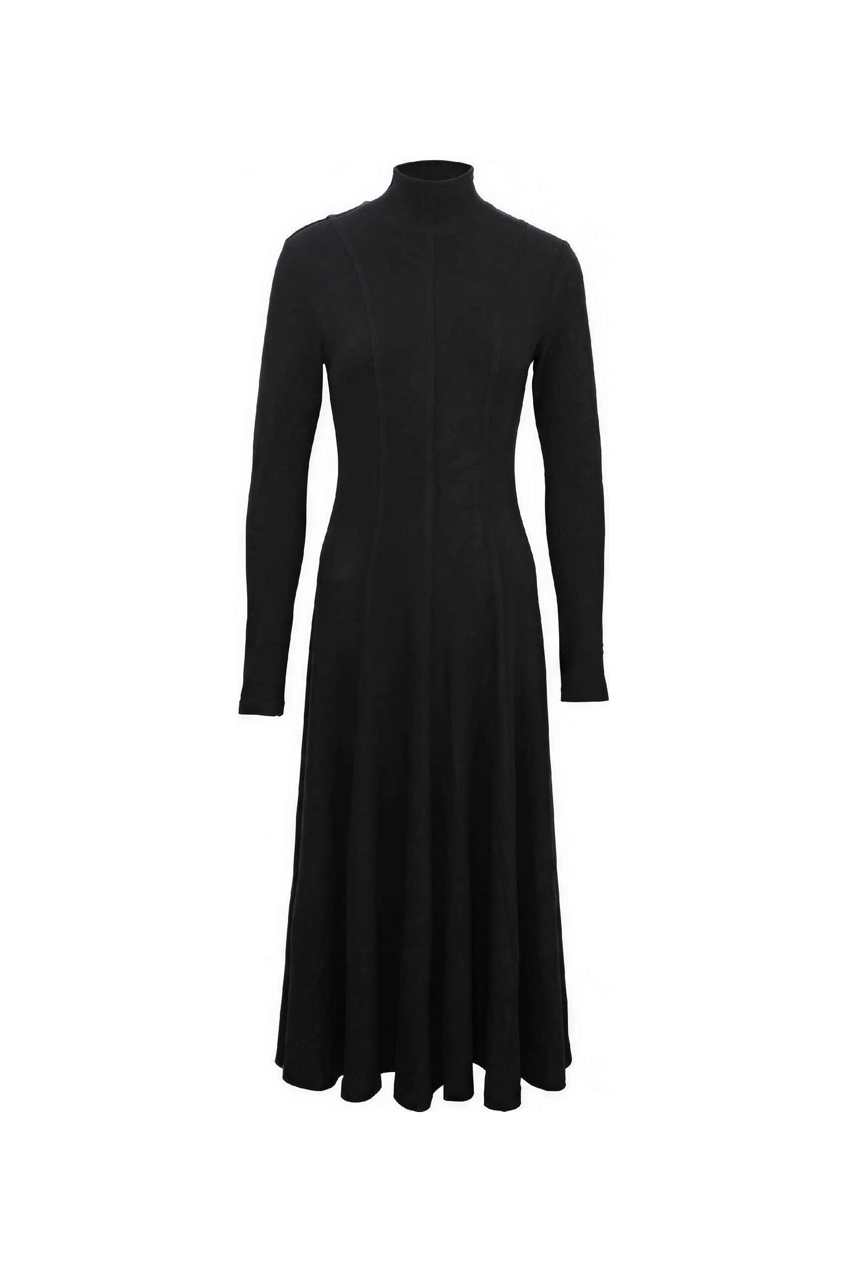 Winter Simple High-Neck Thick Knit Dress