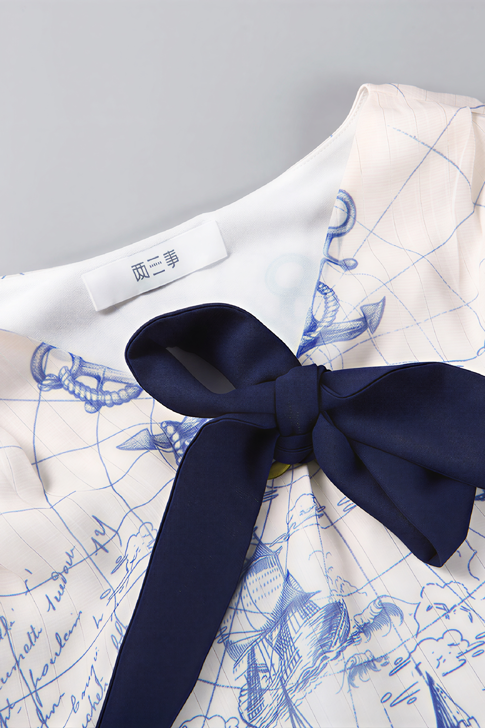 Lightweight Printed V-Neck Chiffon Sun Shirt