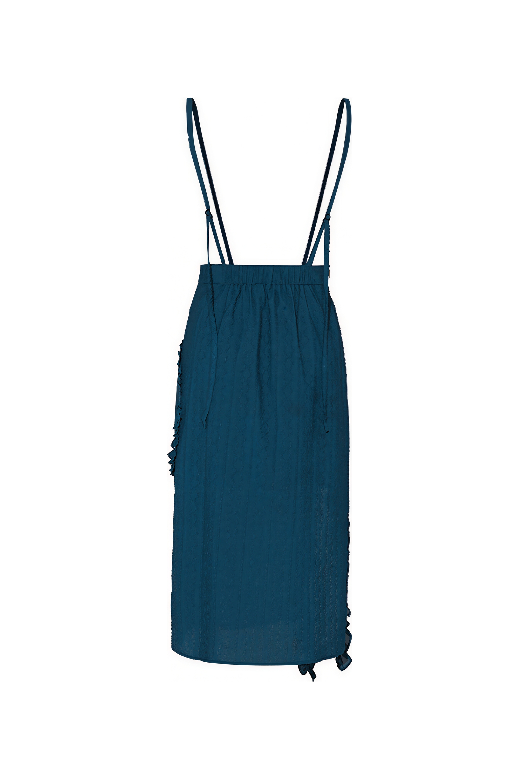 Van Gogh-Inspired Applique Embroidered Suspender Skirt-LYONSENS